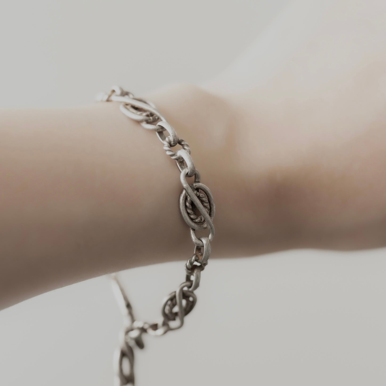 C.1890-1910|Silver Link Watch Chain Bracelet