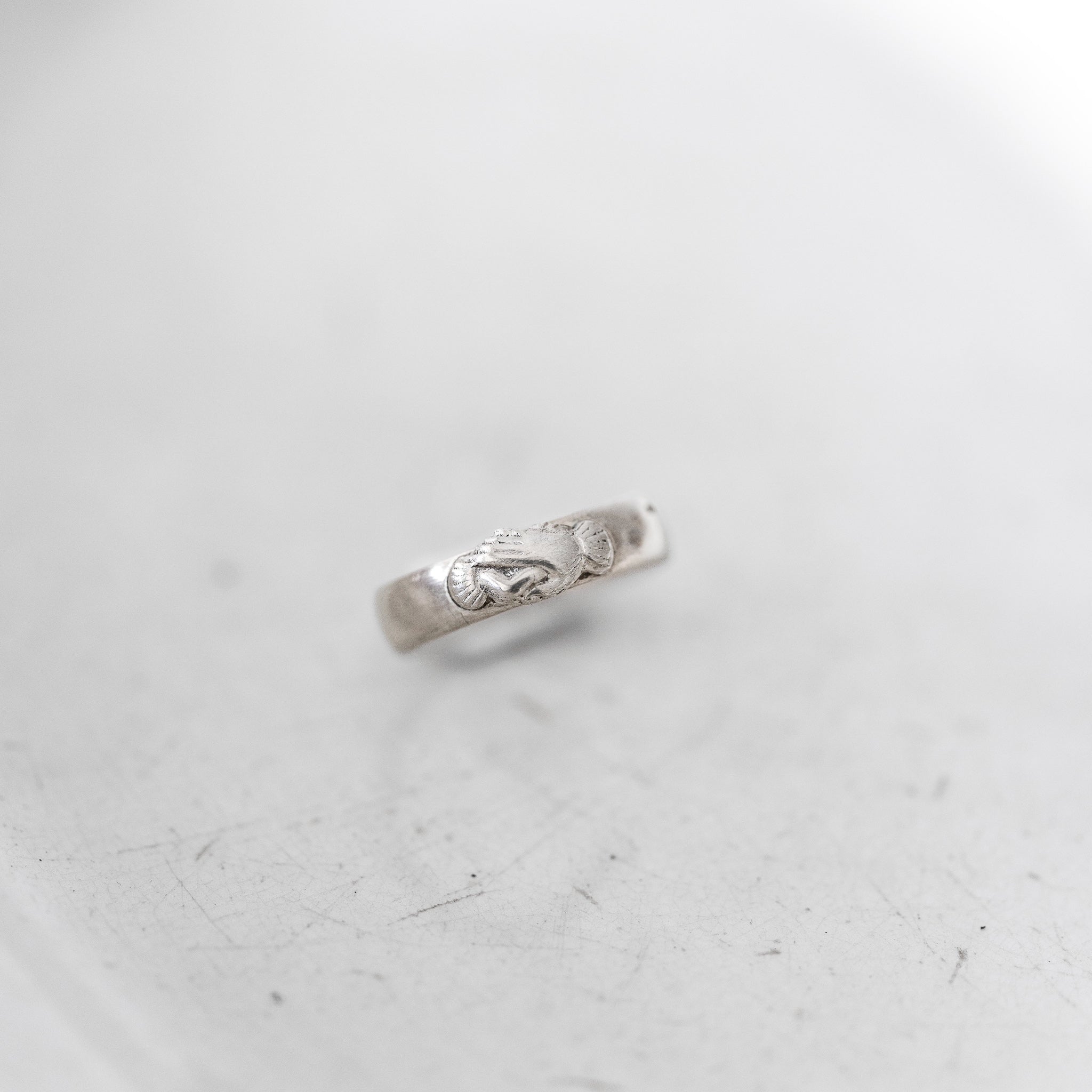 C1890-1920|French Silver Fede Ring