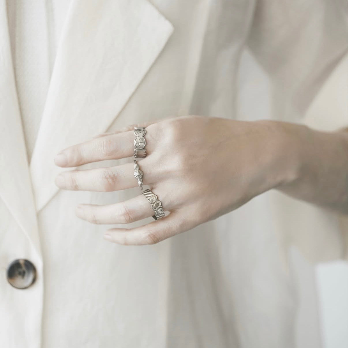 C.1920-1940| Faith, Hope & Sacred Heart Ring