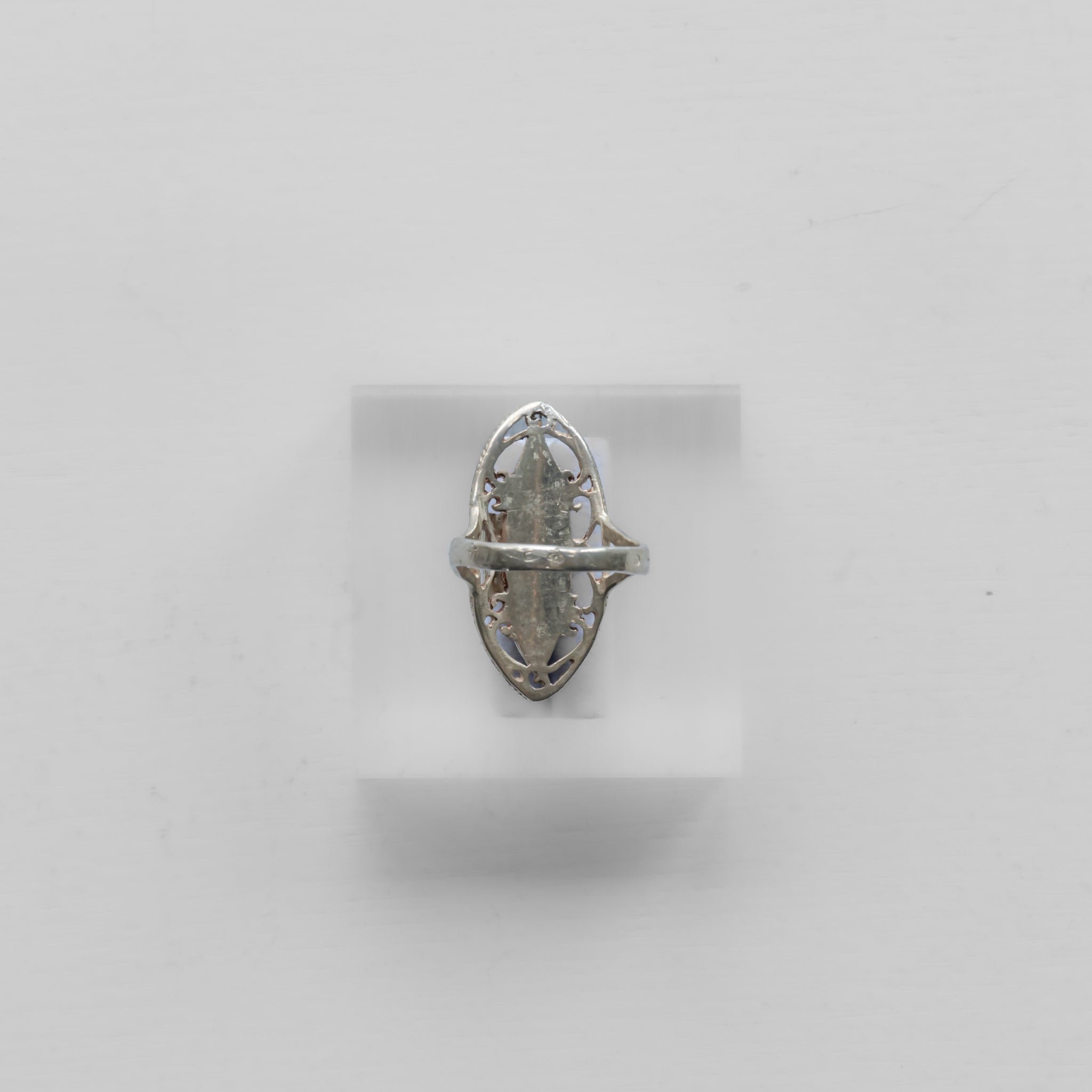 C.1900-1930| French Silver Filigree Secret Compartment Ring