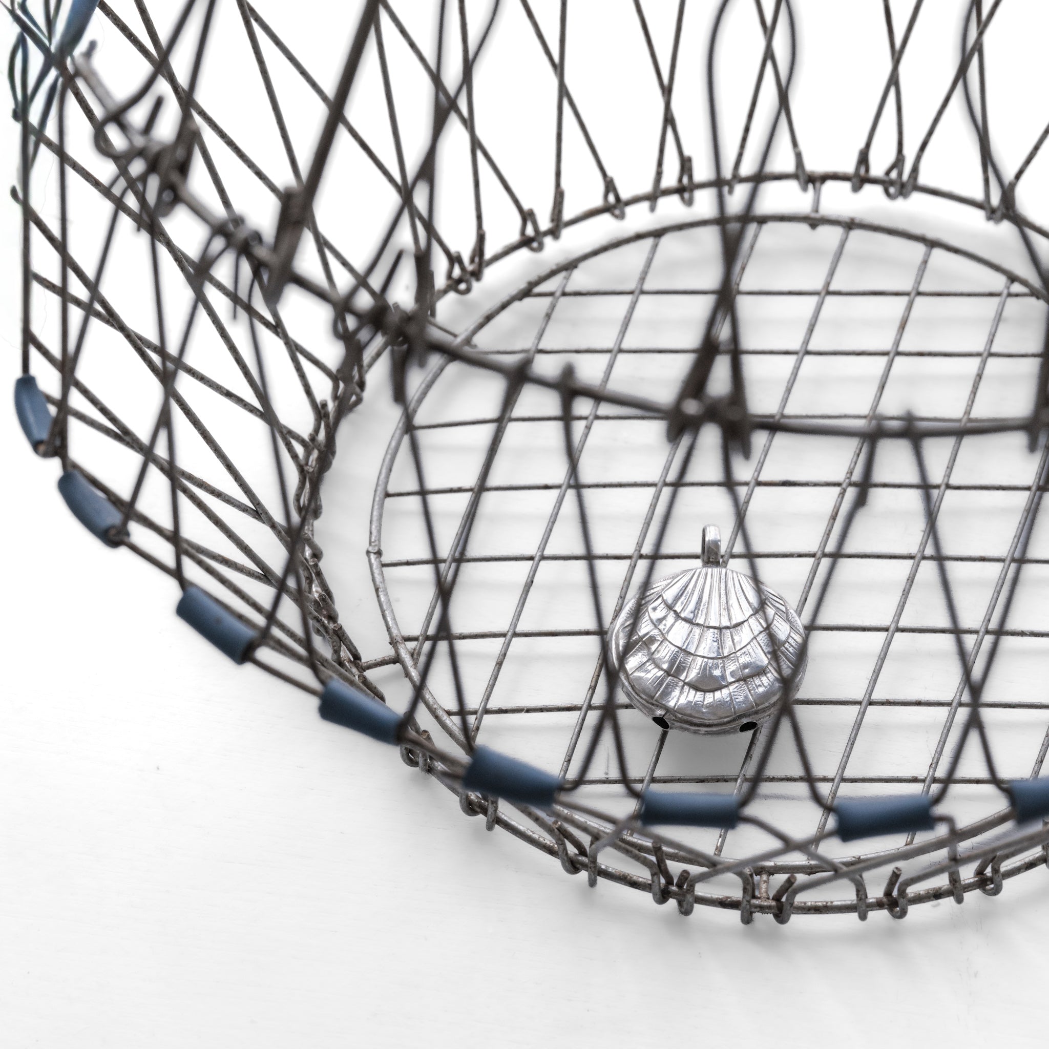 Shell Rattle Silver Pendant|C.1900 - 1920