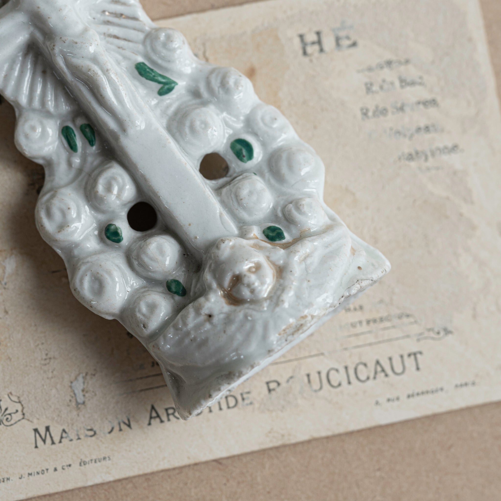 Antique White Rose Sacred Statue