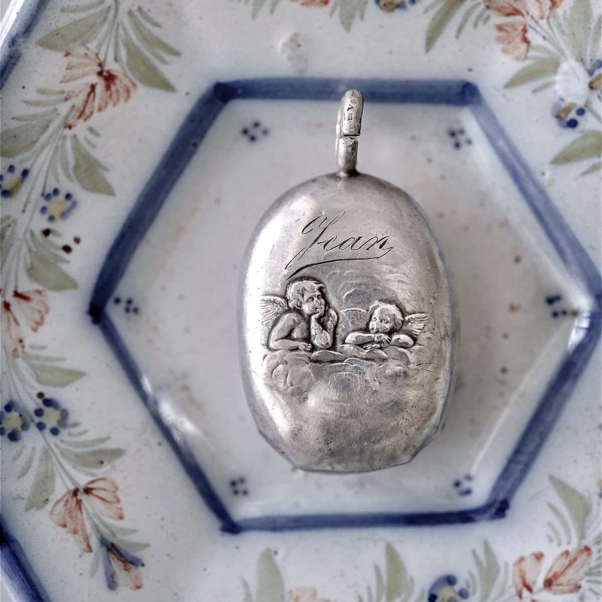 C.1900｜Angel Silver Baby Rattle Converted Pendant “Jean”