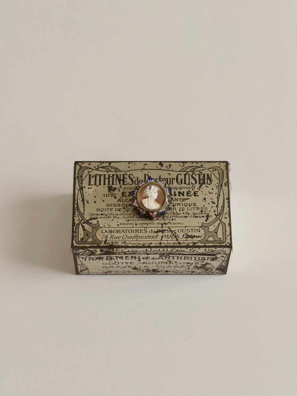 C.1890–1910 Micro Mosaic & Shell Cameo Brooch