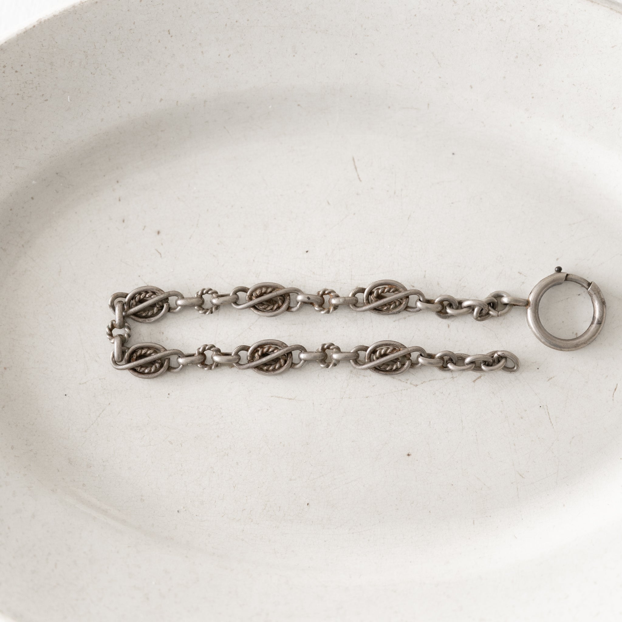 C.1890-1910|Silver Link Watch Chain Bracelet