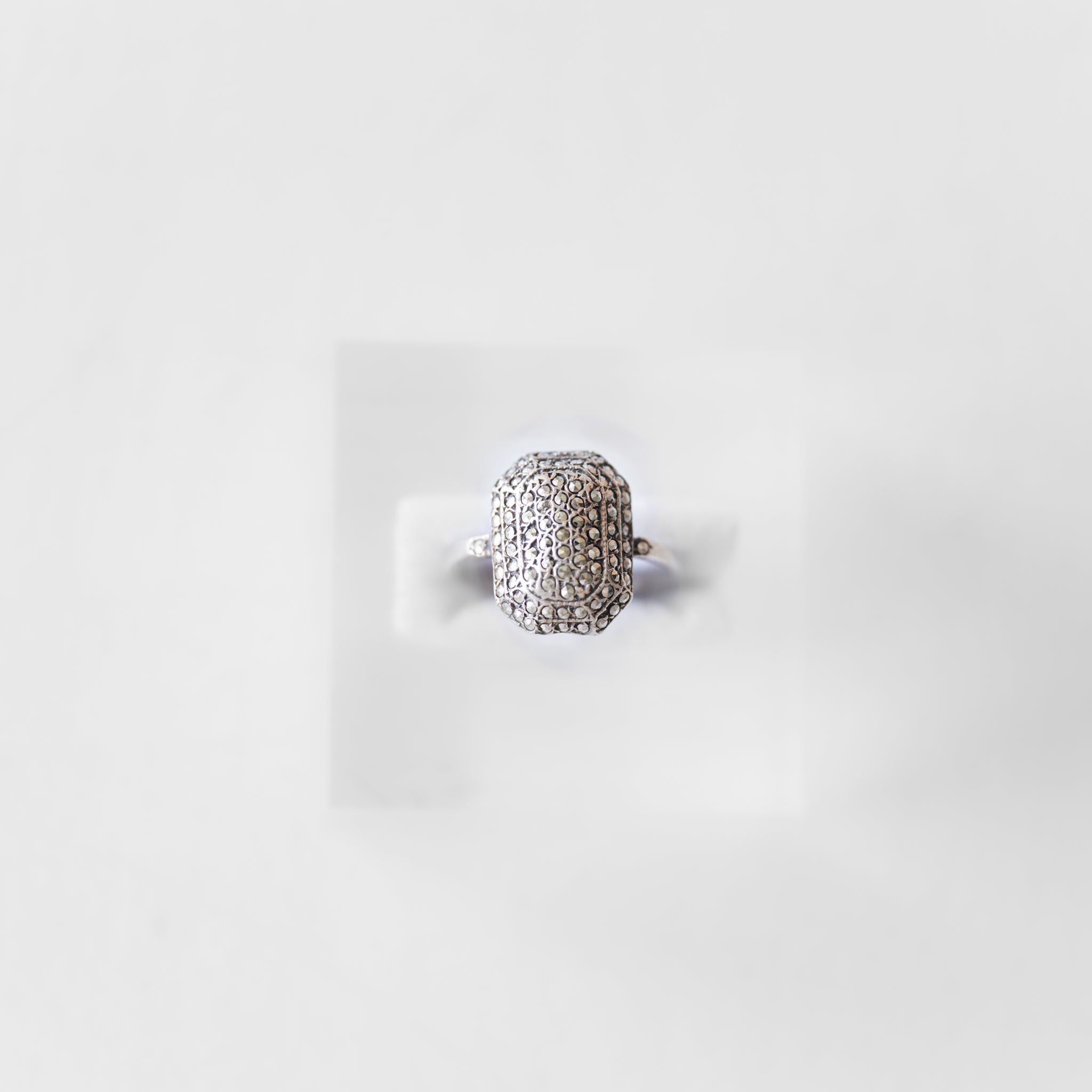 C.1930-1940|Rectangle Marcasite Silver Ring