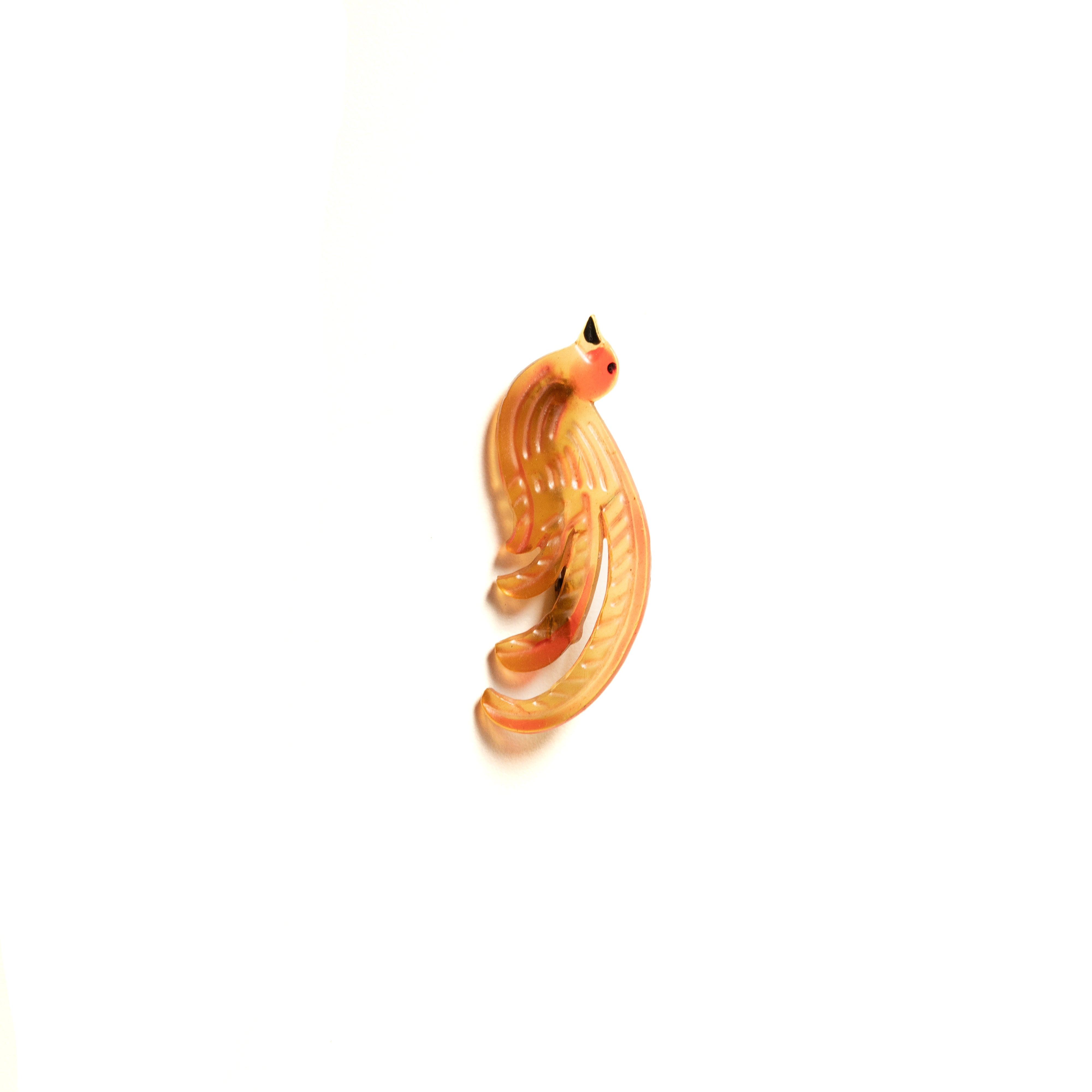 フェザント セルロイド ブローチ