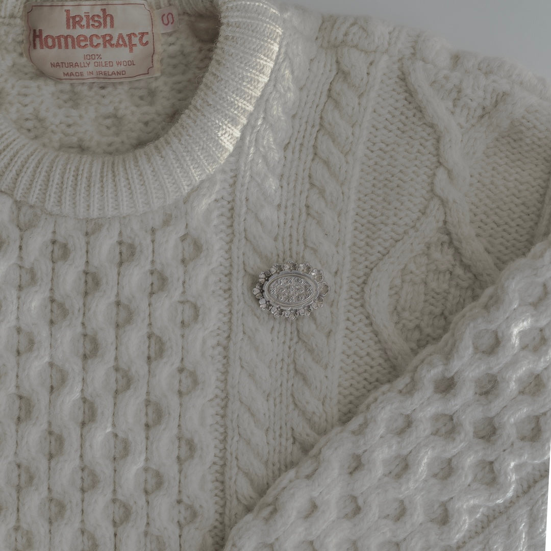 Sterling Silver Brooch with Nordic Forest Motifs