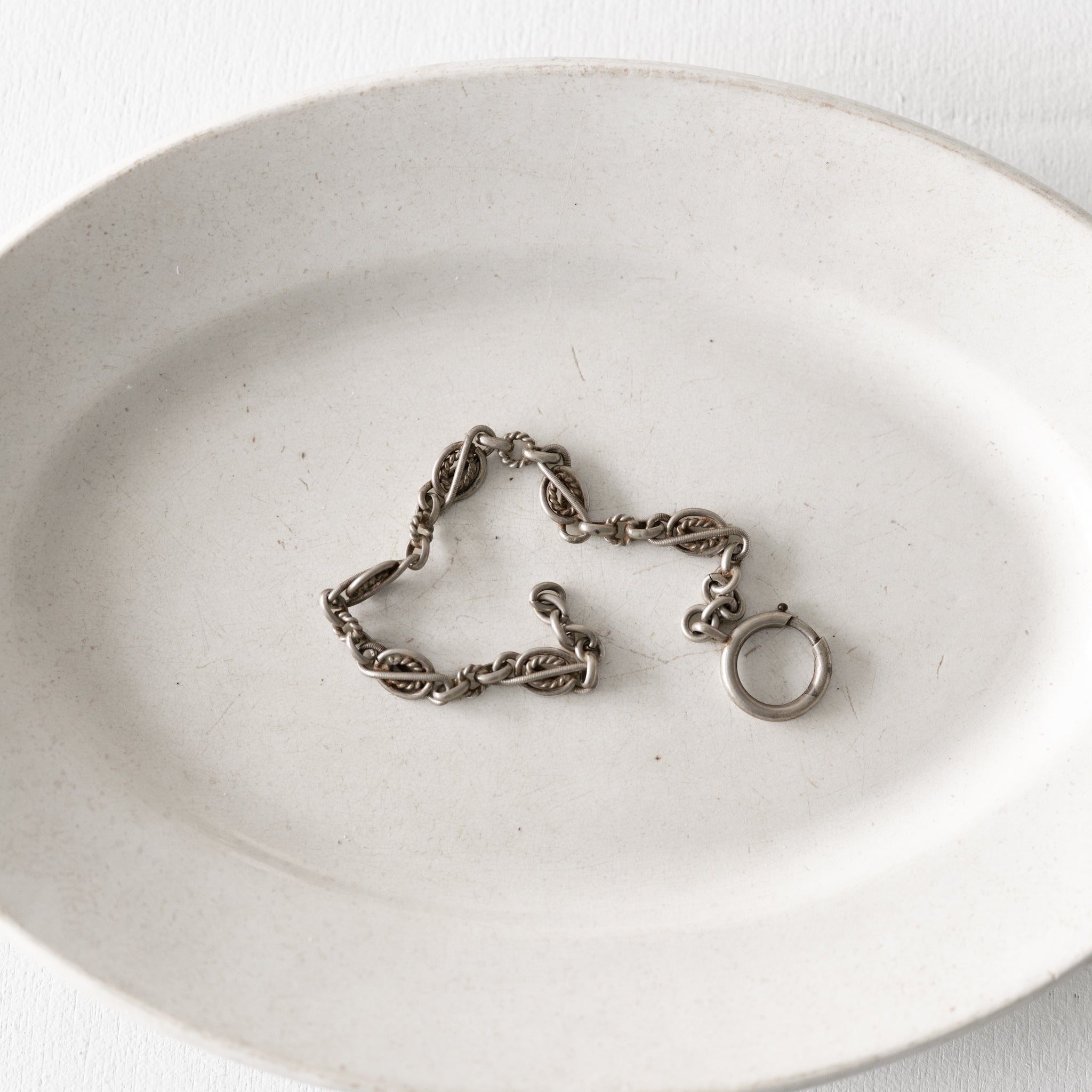 C.1890-1910|Silver Link Watch Chain Bracelet