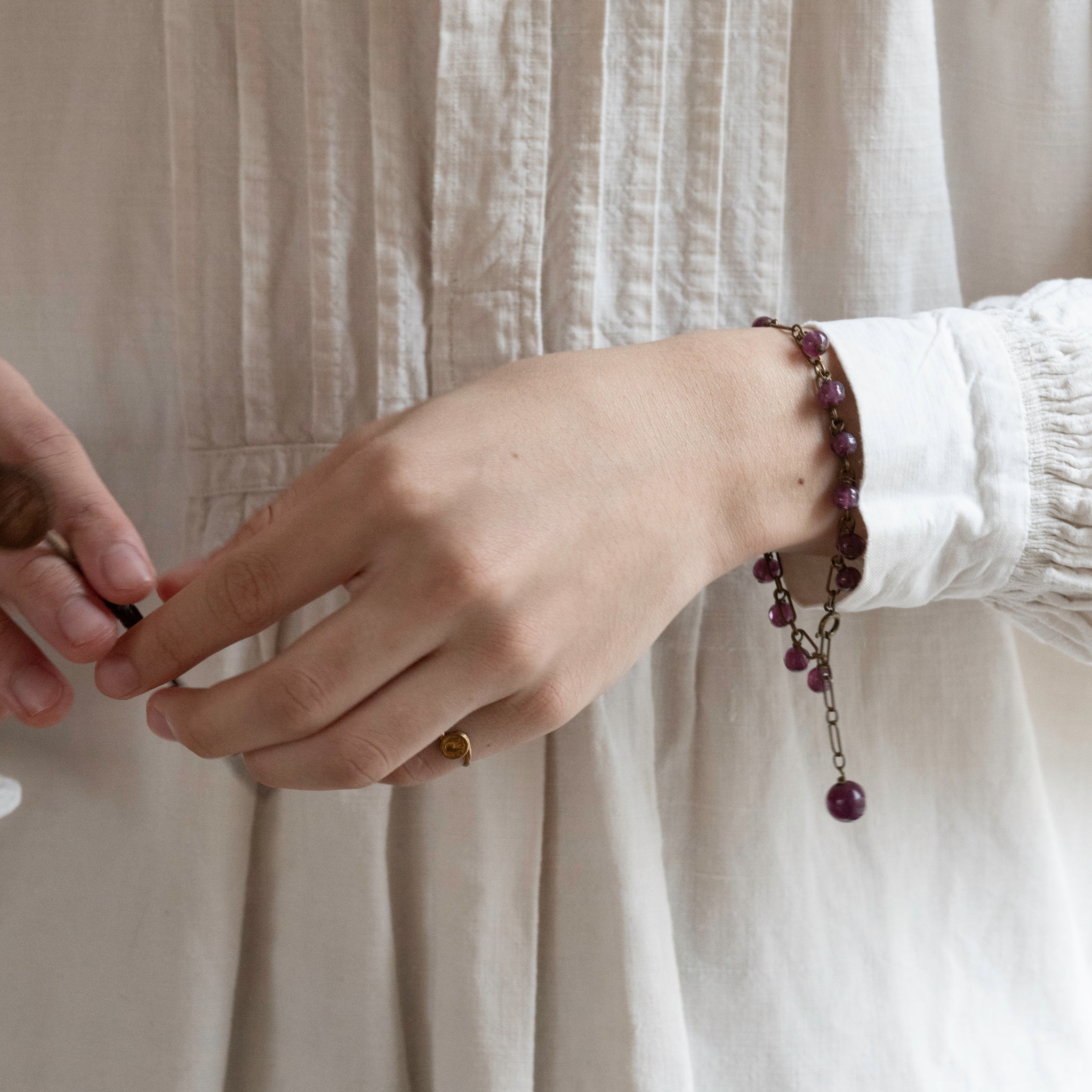 Amethyst Glass Petit Berry Bracelet