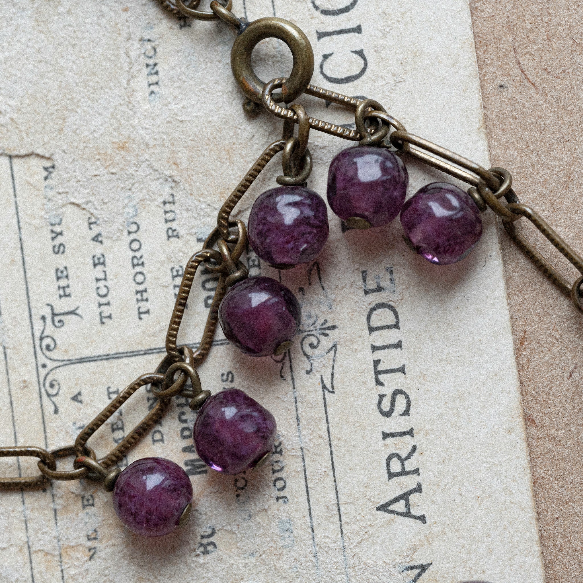 Amethyst Glass Petit Berry Bracelet