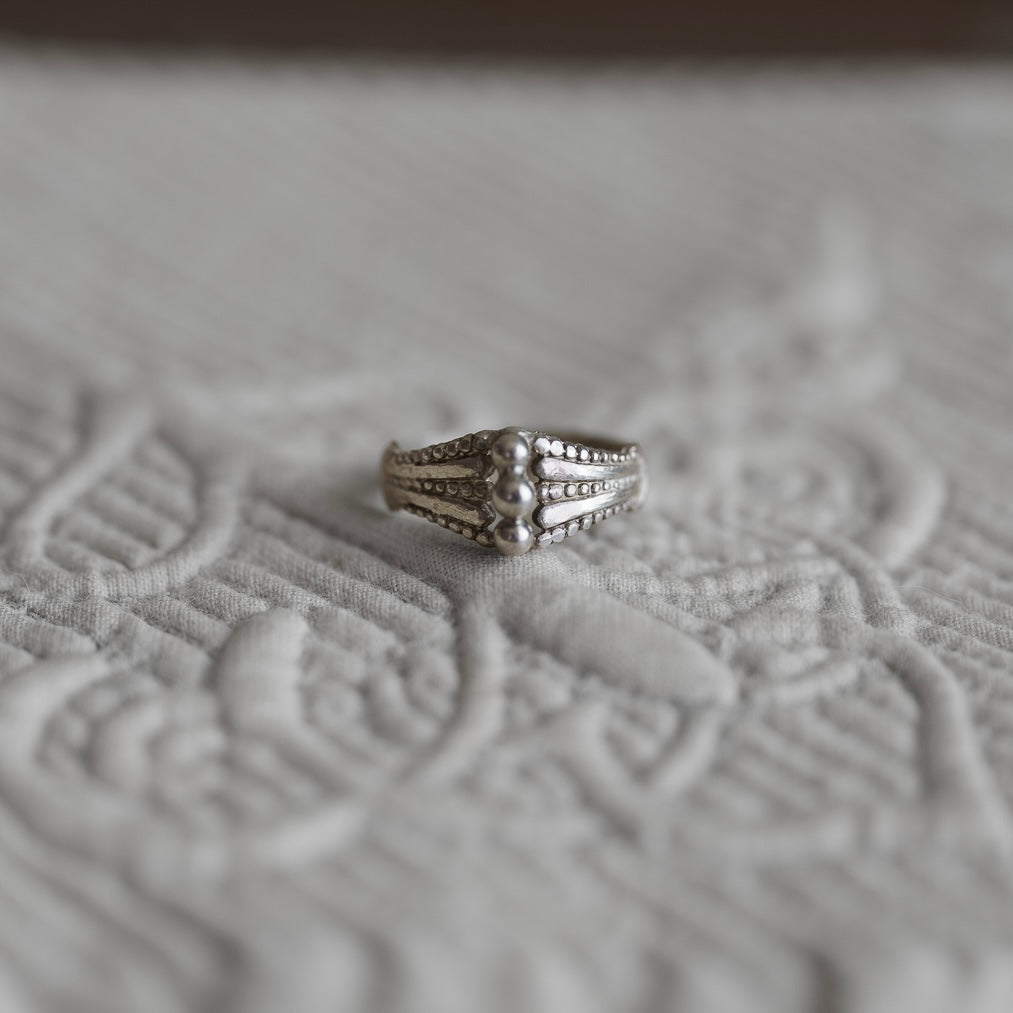 C.1900 Etruscan Revival French Silver Ring