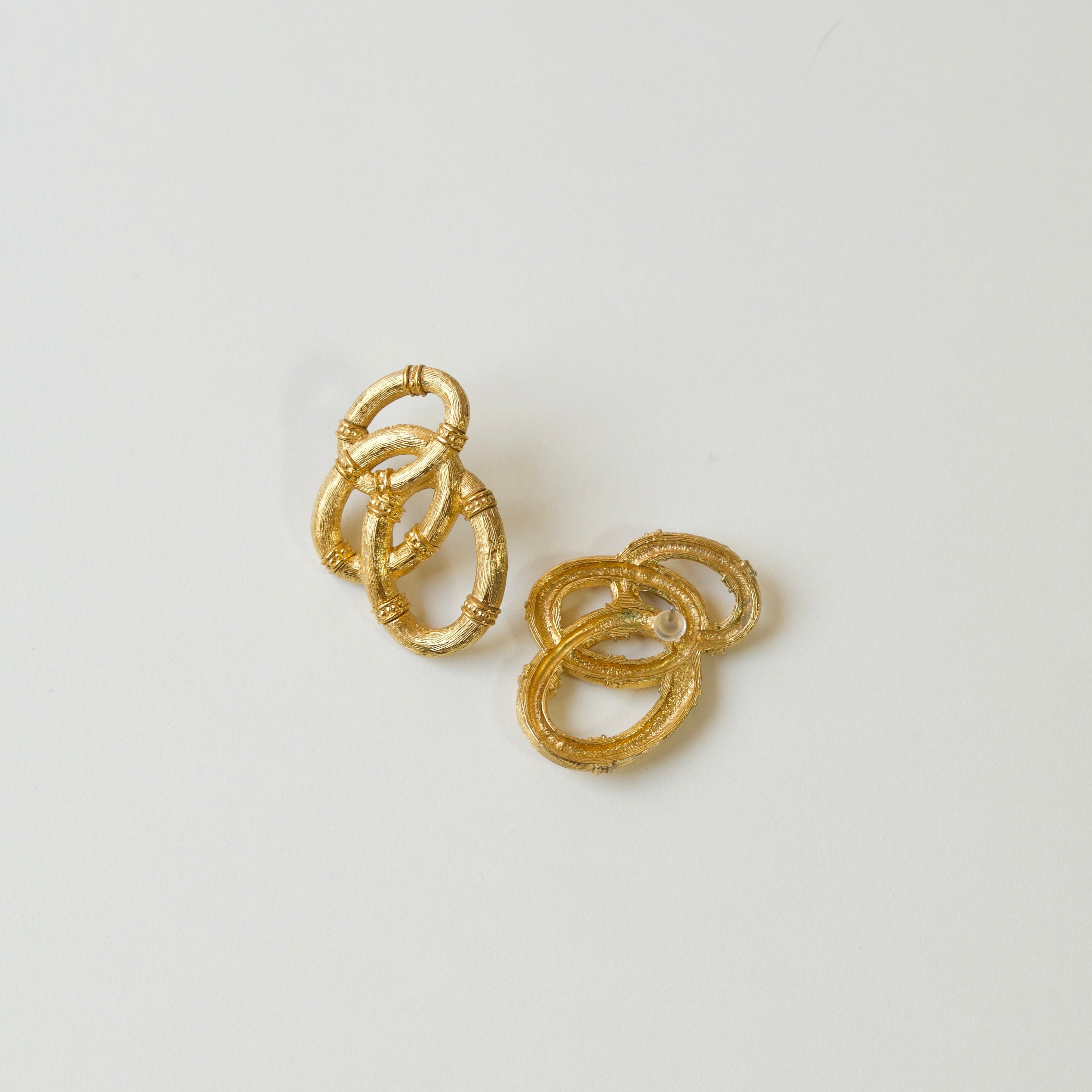 スリーバンブーループ ゴールド ピアス