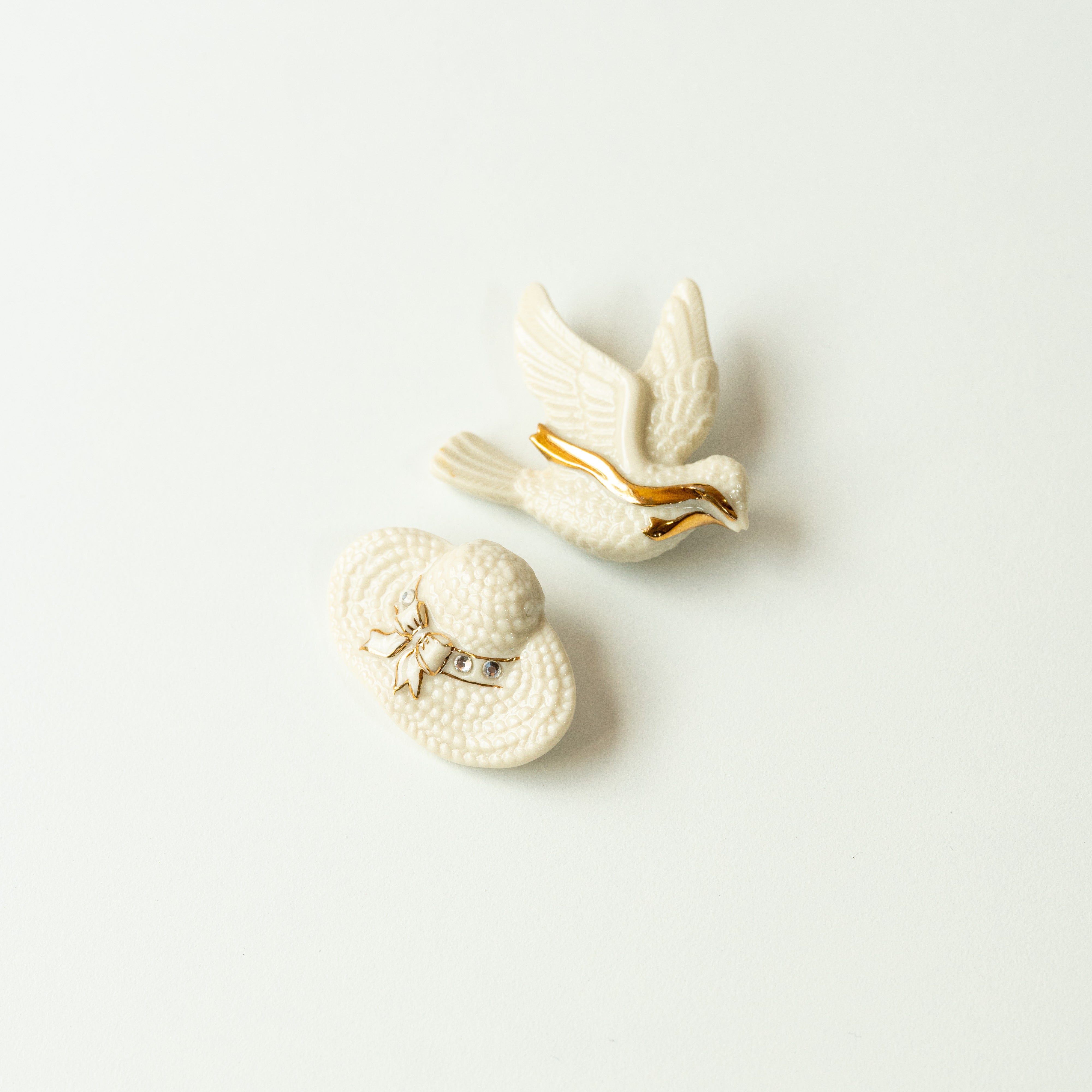 LENOX BONNET & DOVE ブローチセット