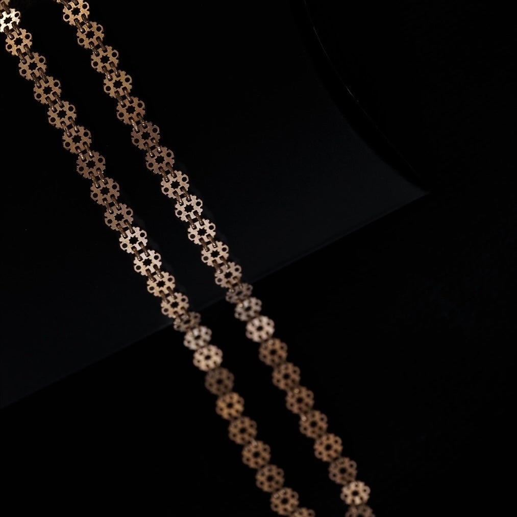 C.1900|Rosette Star Chain Necklace