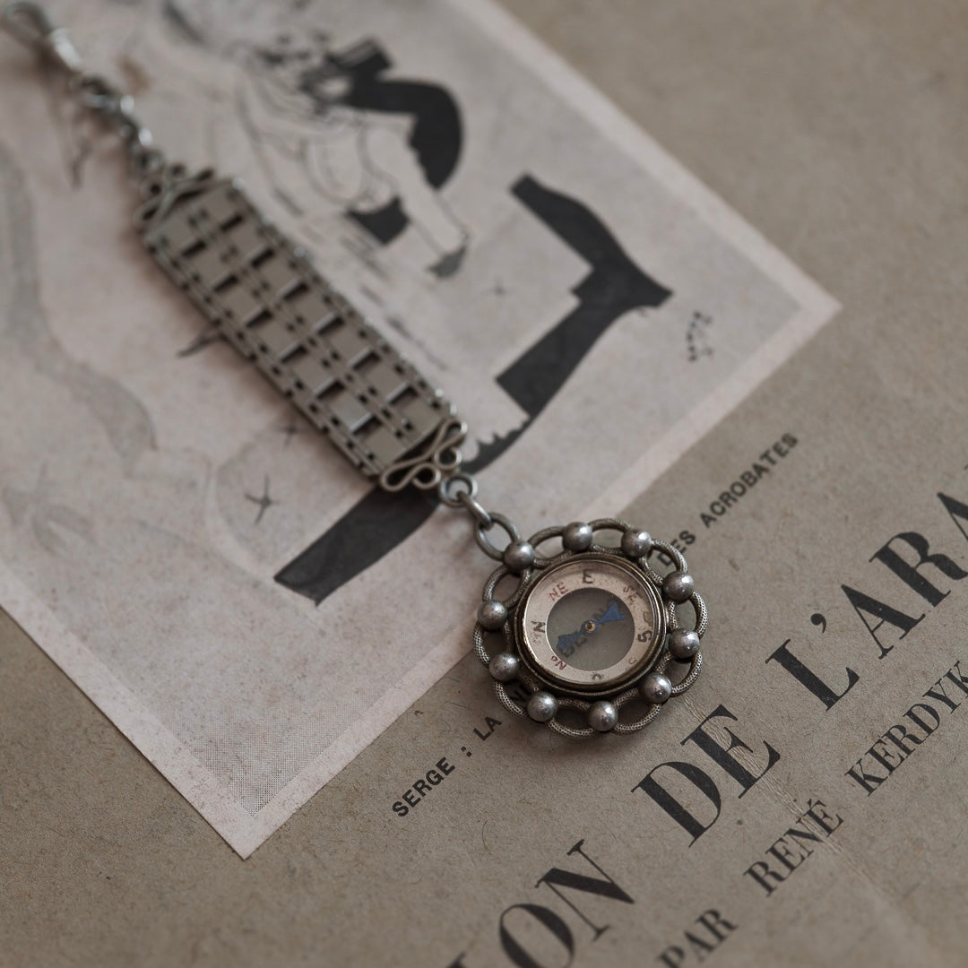 C.1900-1930 French Compass Watch Chain Fob