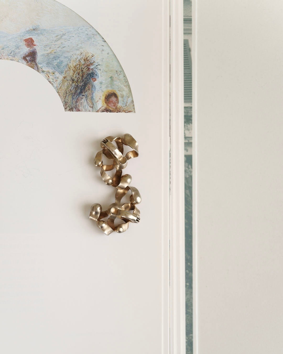 C.1950-|Structural Ribbon Silver Earrings