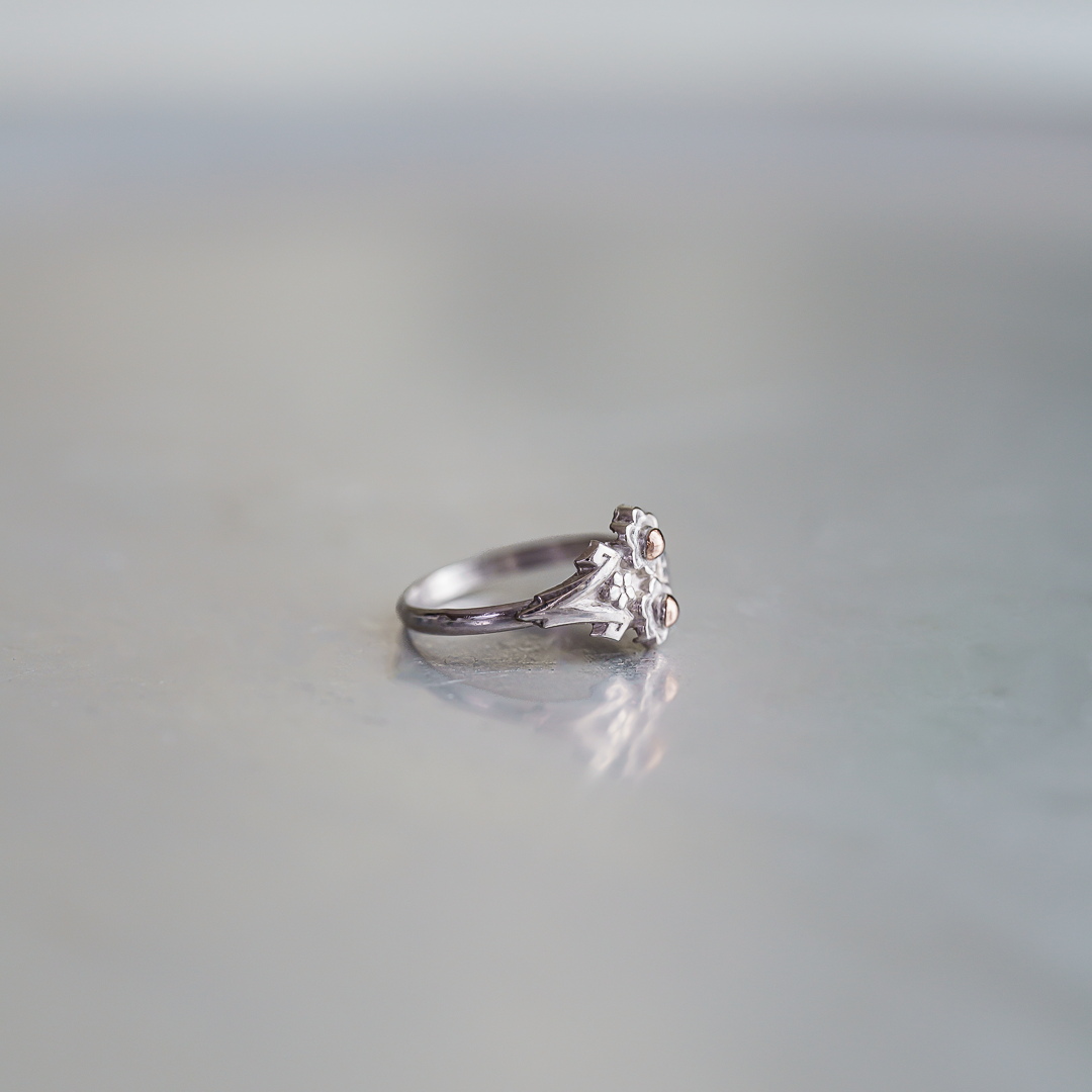 C.1900|Silver & Rose Gold Winter Blossom Ring +サイズ調整8.5号