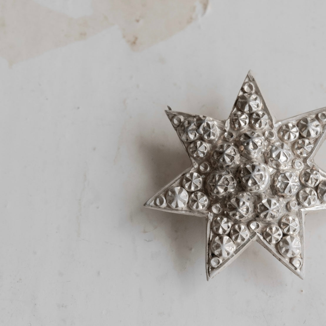 C.1900|"Heptagram" Silver Brooch
