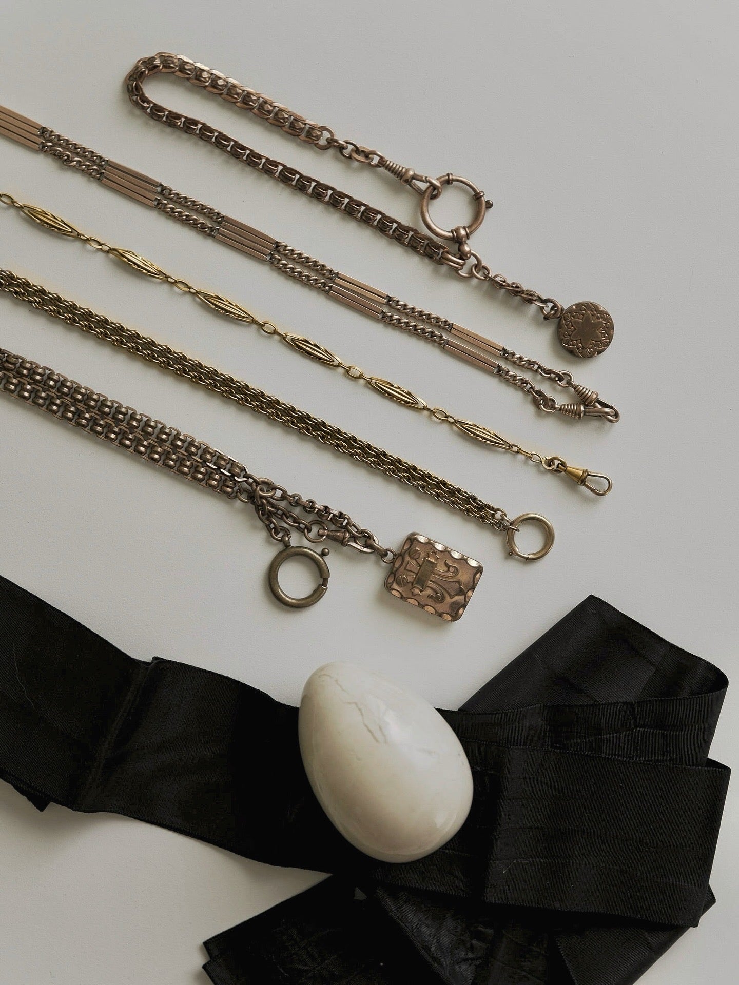 C.1890-1910|Fleur-de-Lis Locket on an Albert Chain