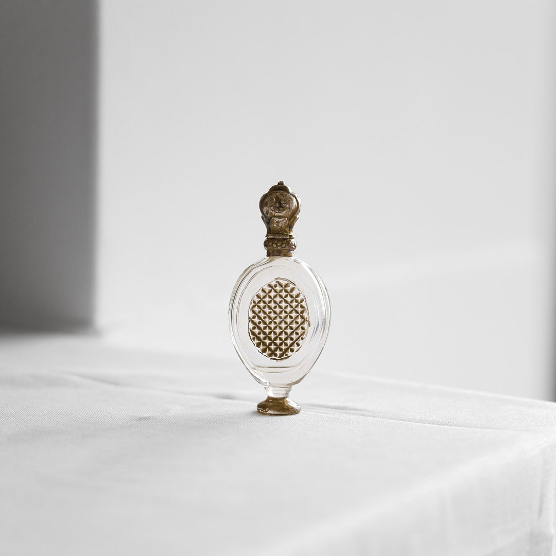 C. Late 19th–Early 20th | Diamond Relief Scent Glass Bottle