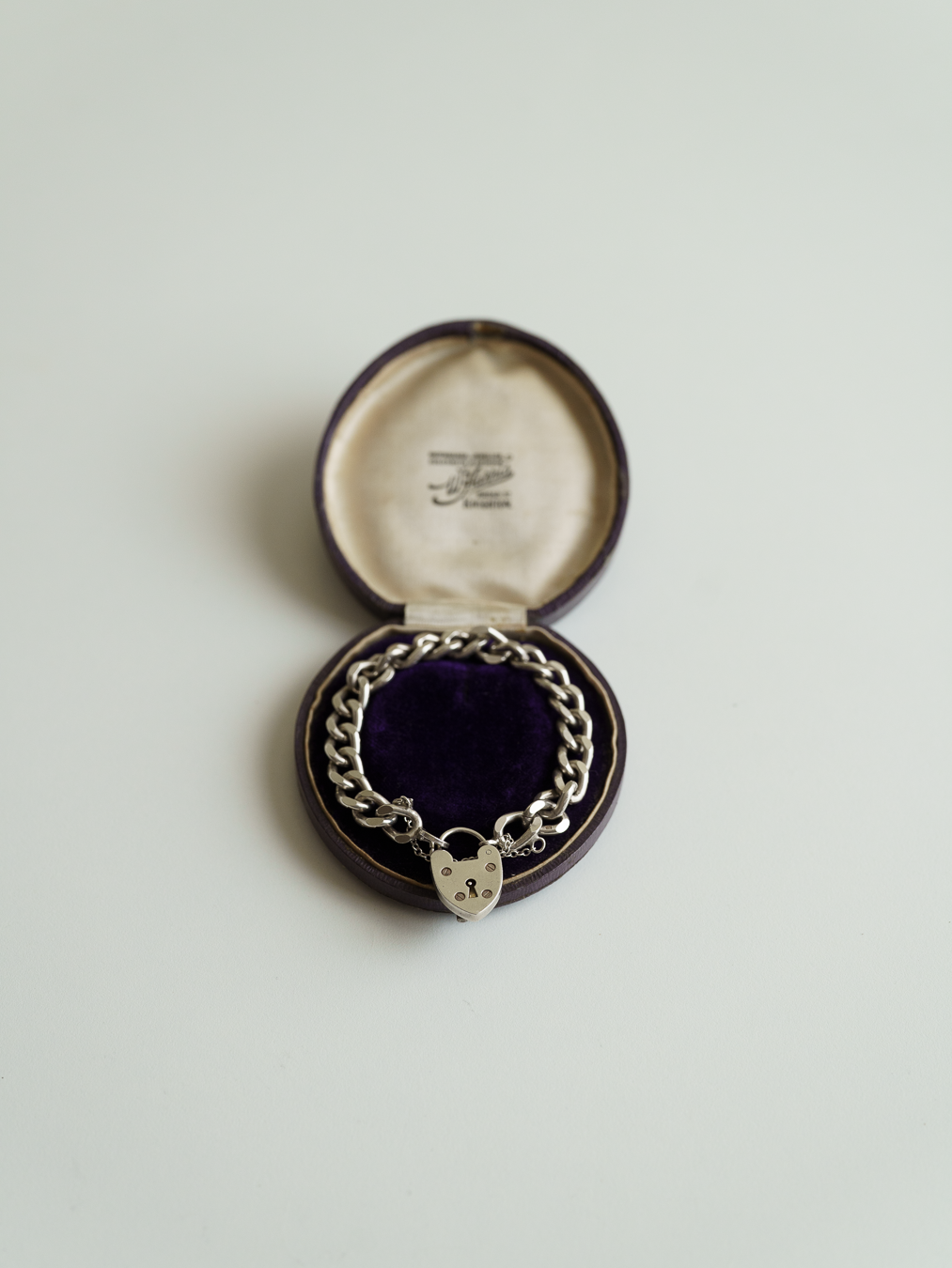 1975|Silver Heart Padlock Bracelet