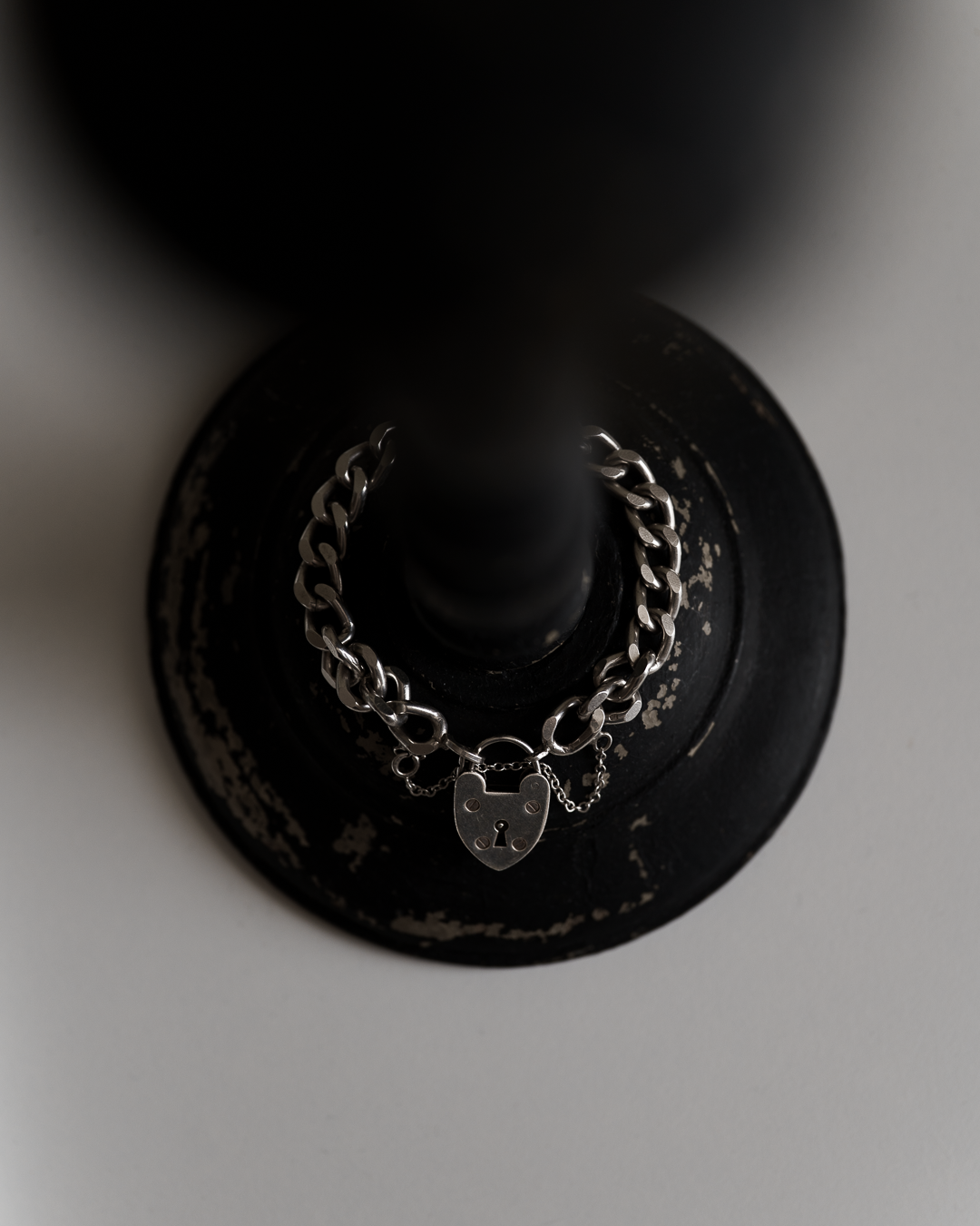 1975|Silver Heart Padlock Bracelet