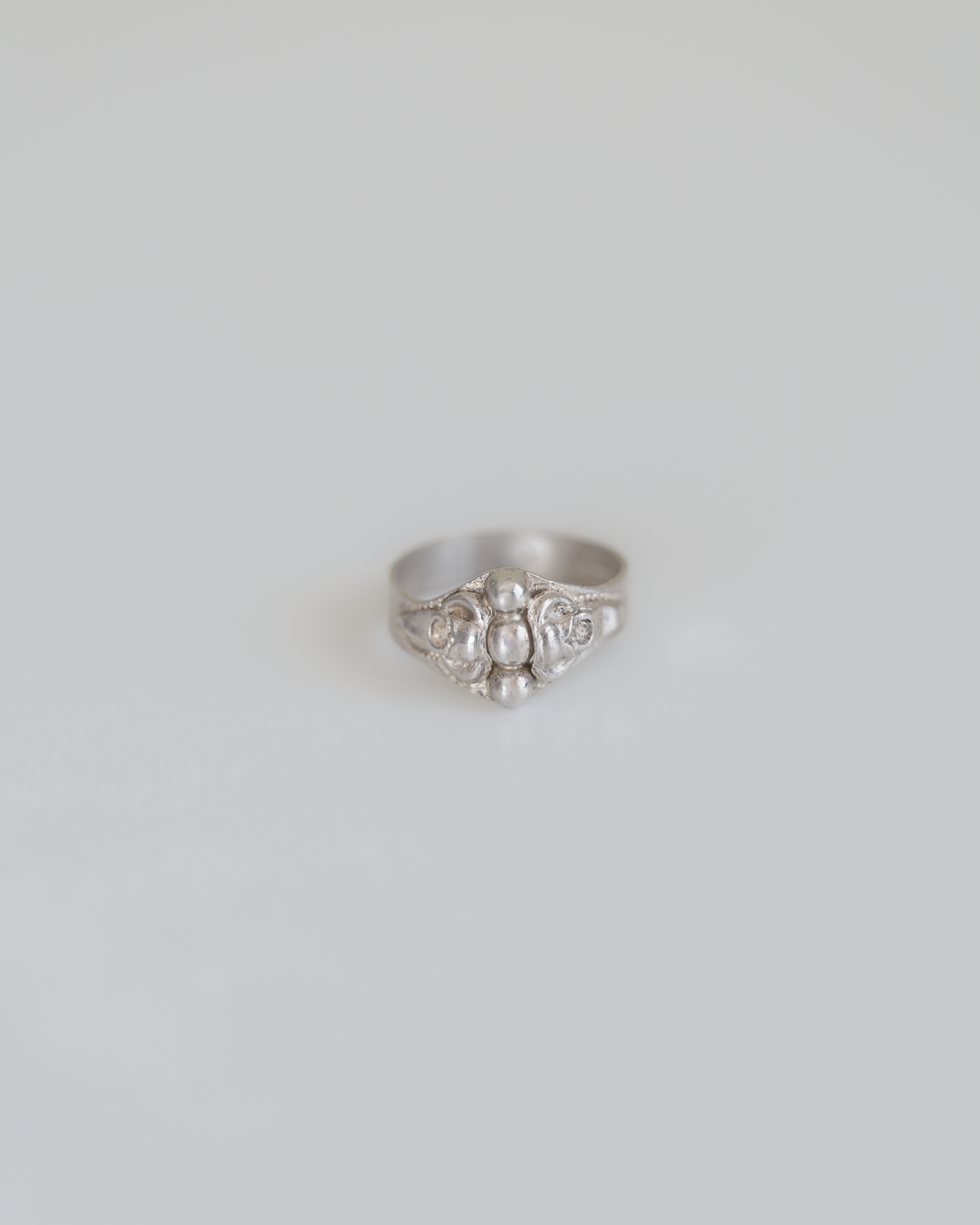 C.1900 "Bourgeon" French Silver Ring