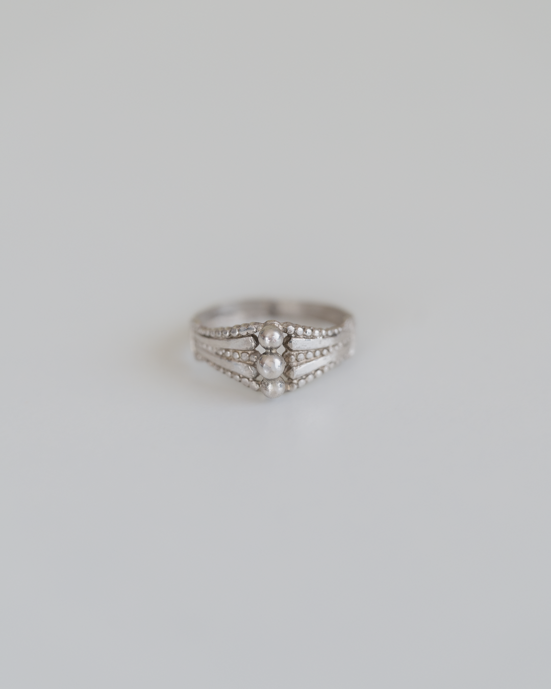 C.1900 Etruscan Revival French Silver Ring