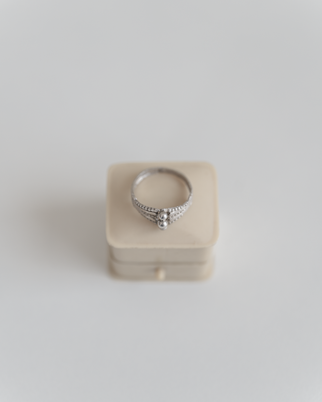 C.1900 Etruscan Revival French Silver Ring