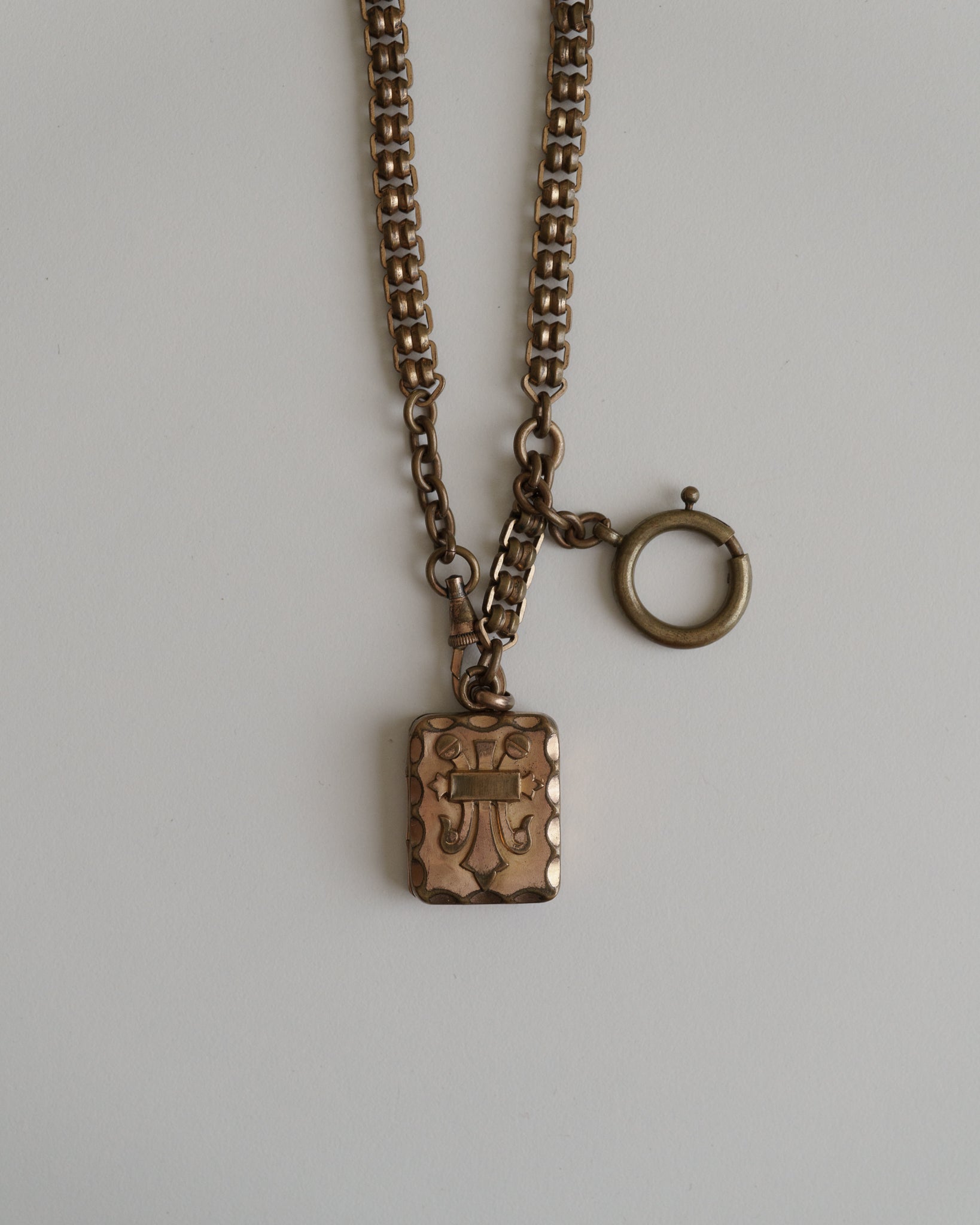 C.1890-1910|Fleur-de-Lis Locket on an Albert Chain