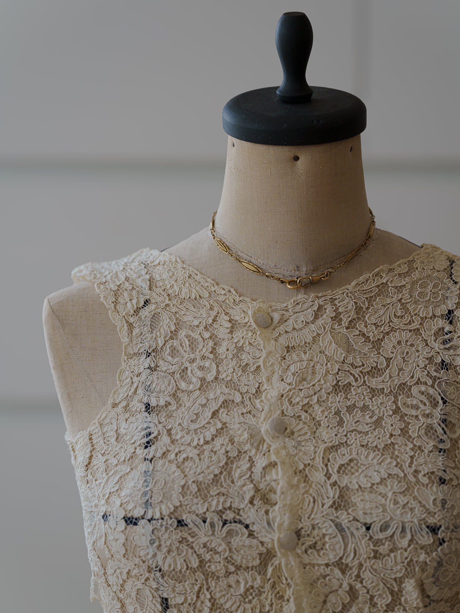C.1910-1930|Leaf Motif Navette-Link Chain