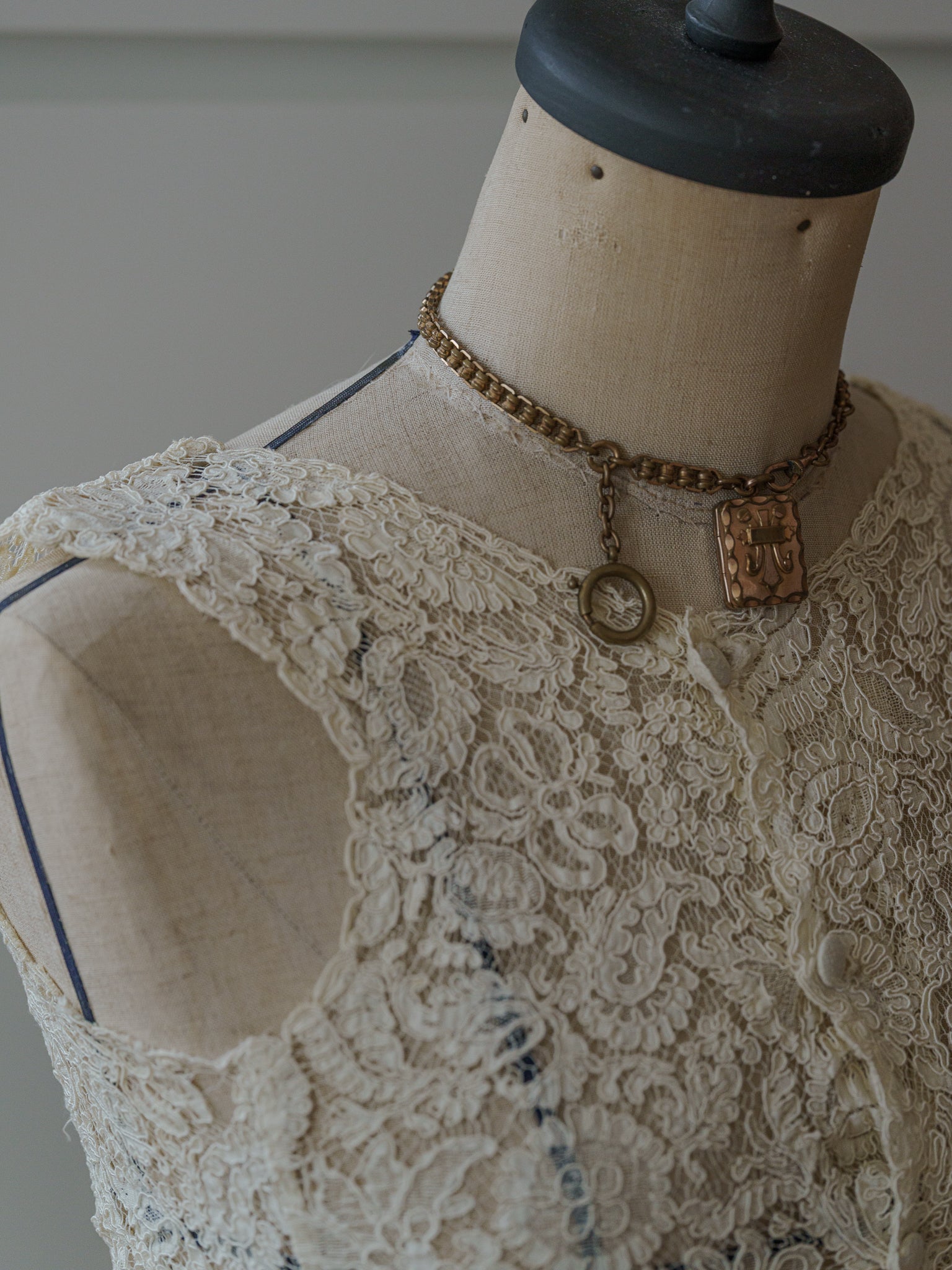 C.1890-1910|Fleur-de-Lis Locket on an Albert Chain