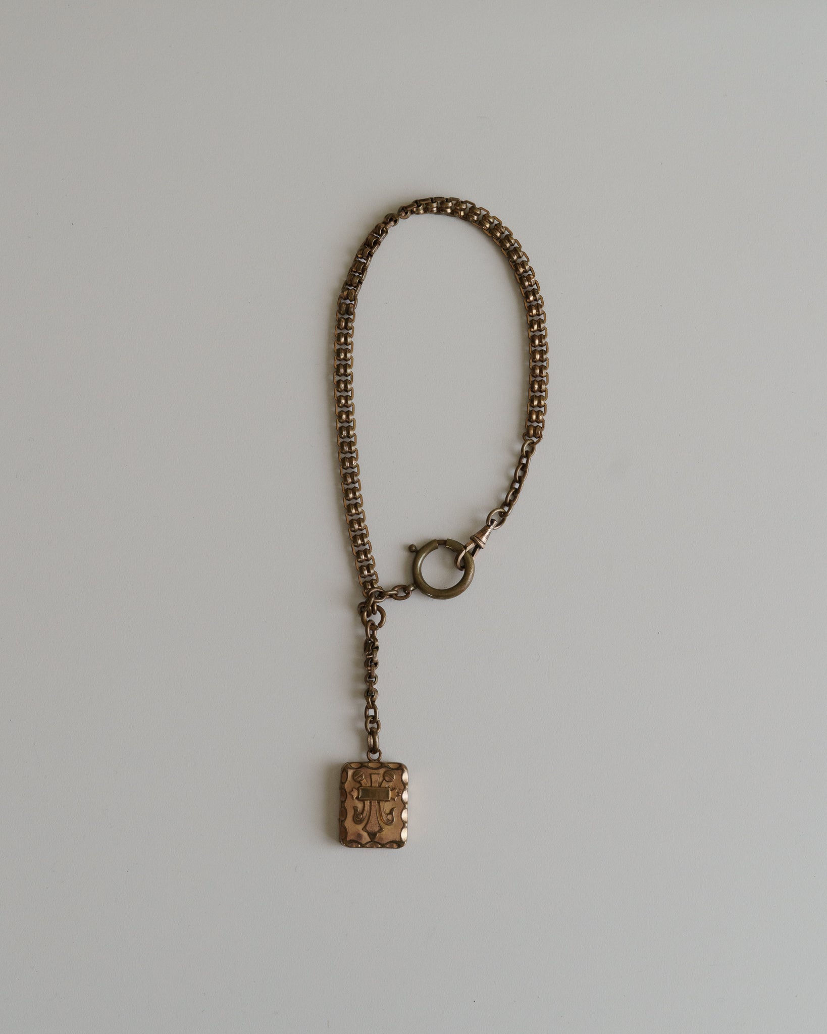 C.1890-1910|Fleur-de-Lis Locket on an Albert Chain