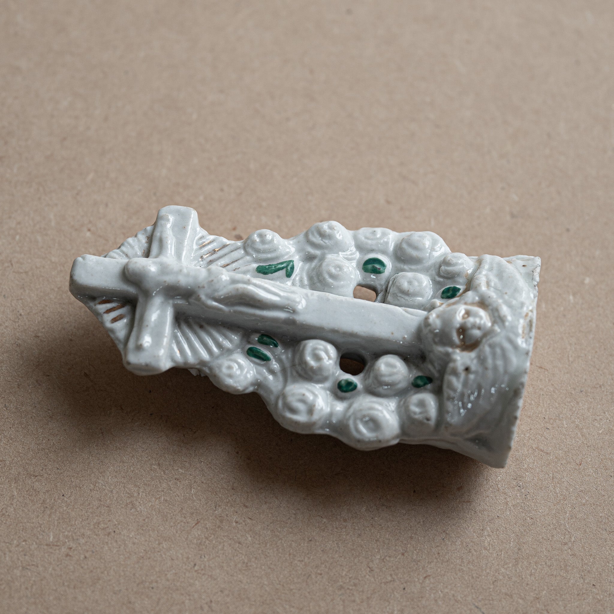 Antique White Rose Sacred Statue