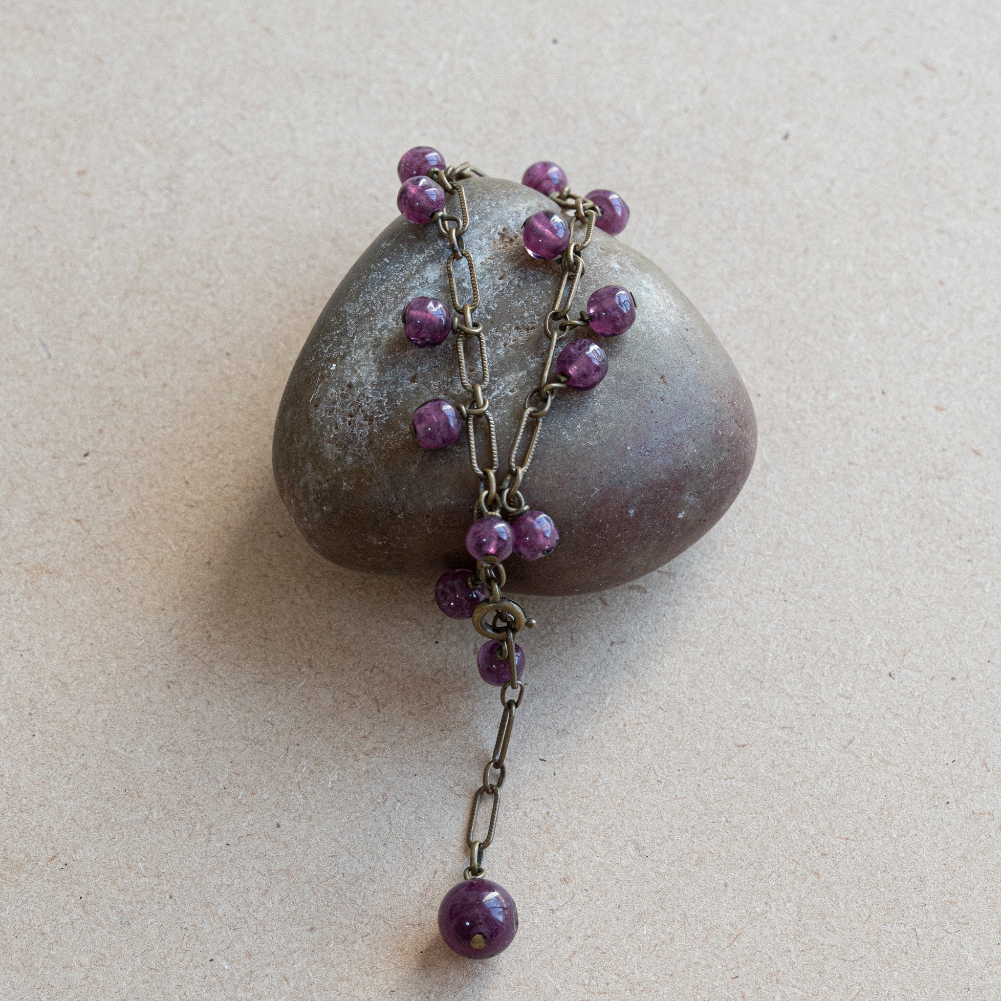 Amethyst Glass Petit Berry Bracelet
