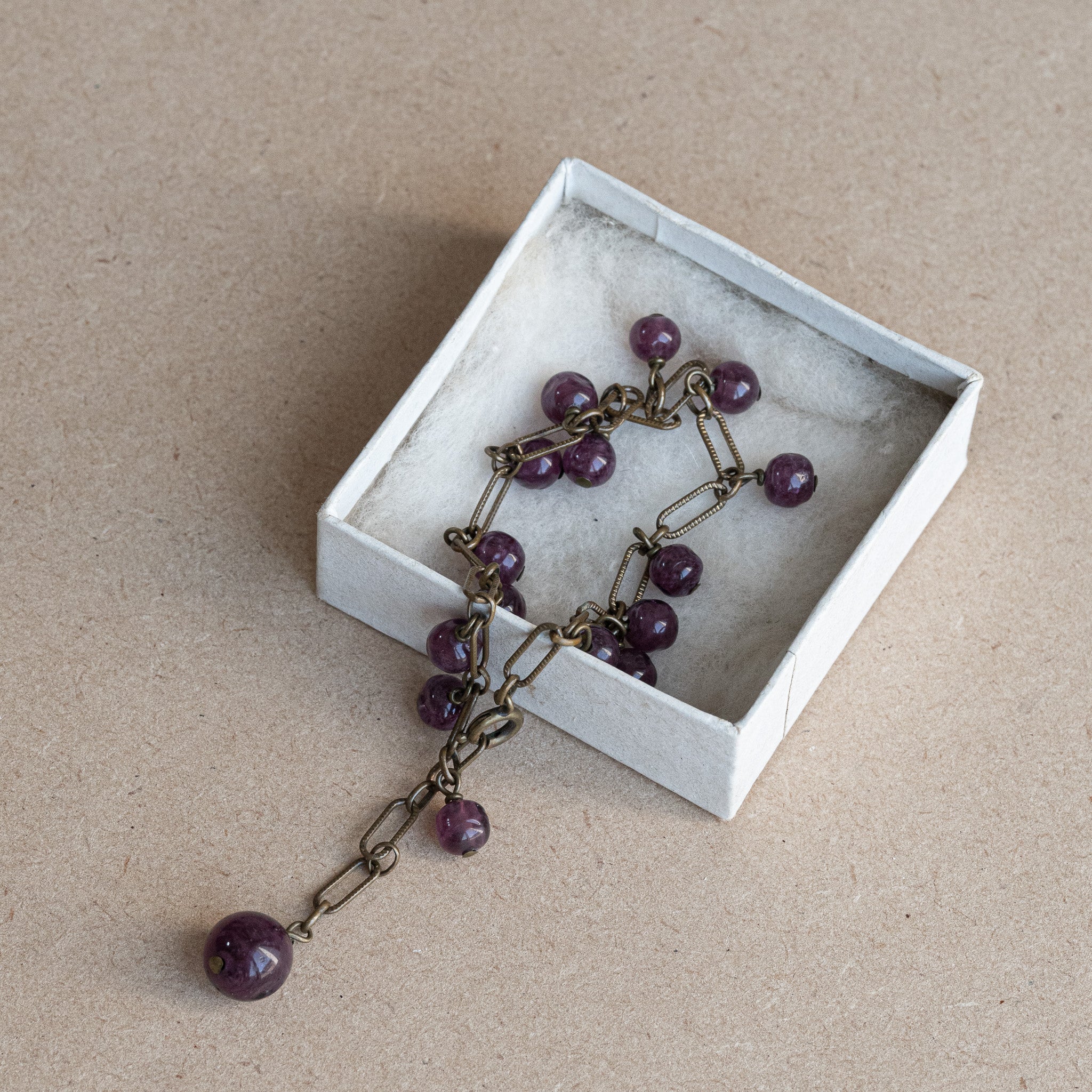 Amethyst Glass Petit Berry Bracelet