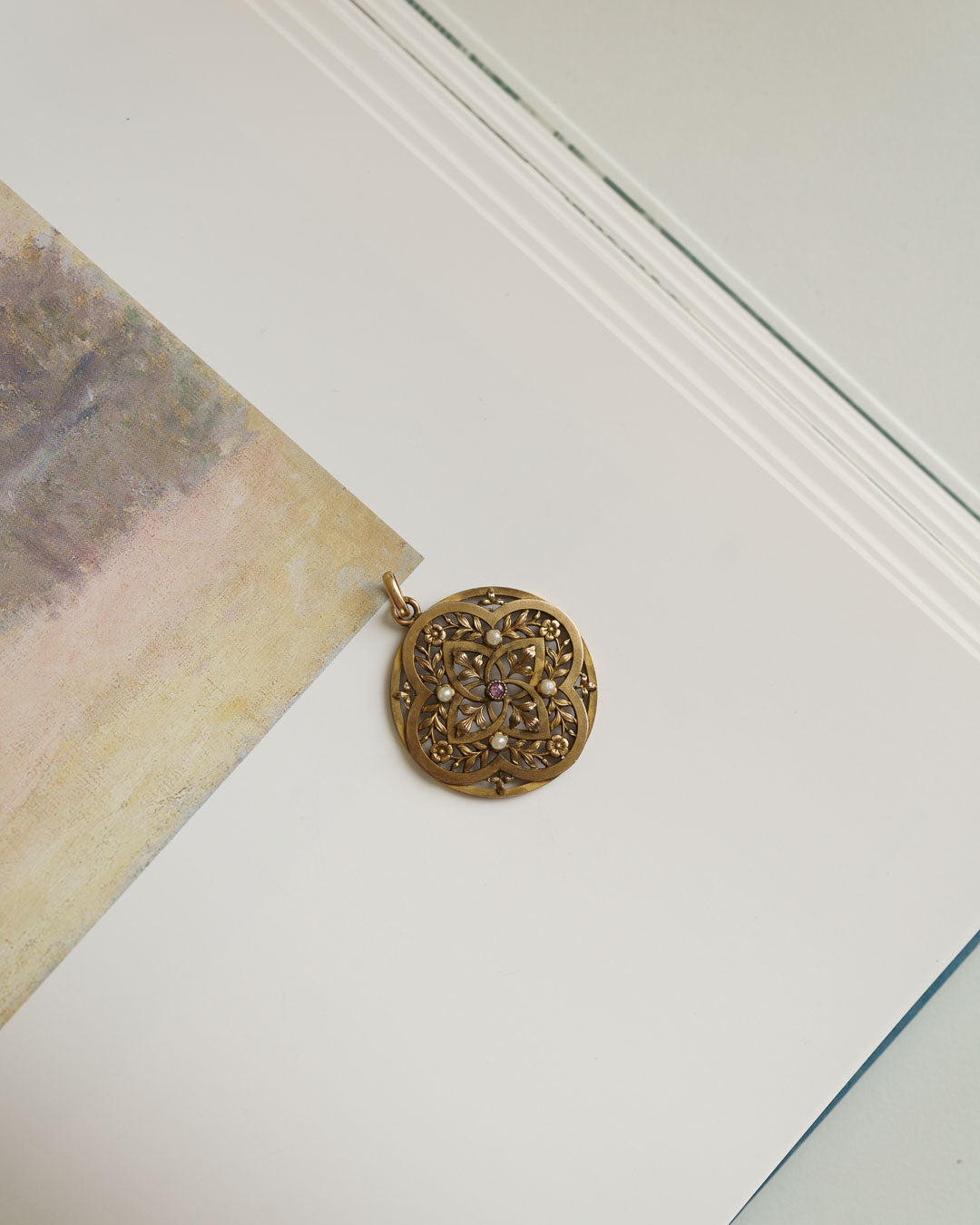 C.1900-1915|FIX Seed Pearl Pendant Top