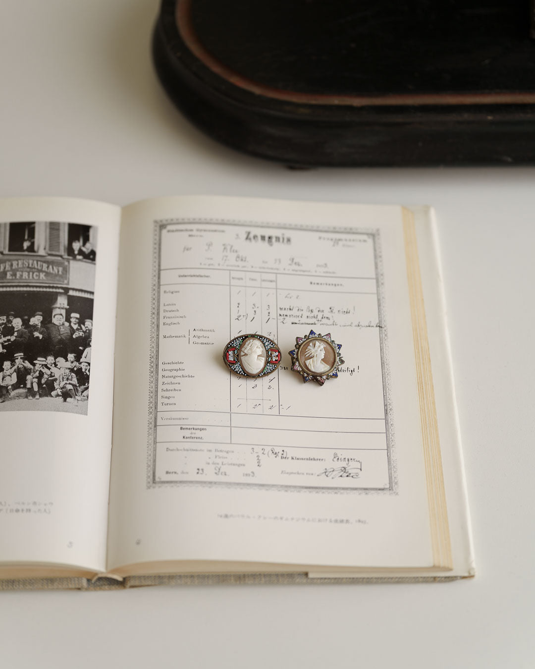 C.1890–1910 Micro Mosaic & Shell Cameo Brooch