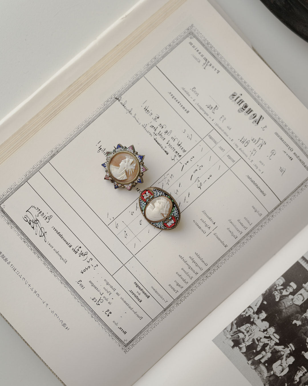 C.1900 Micro Mosaic & Shell Cameo Brooch