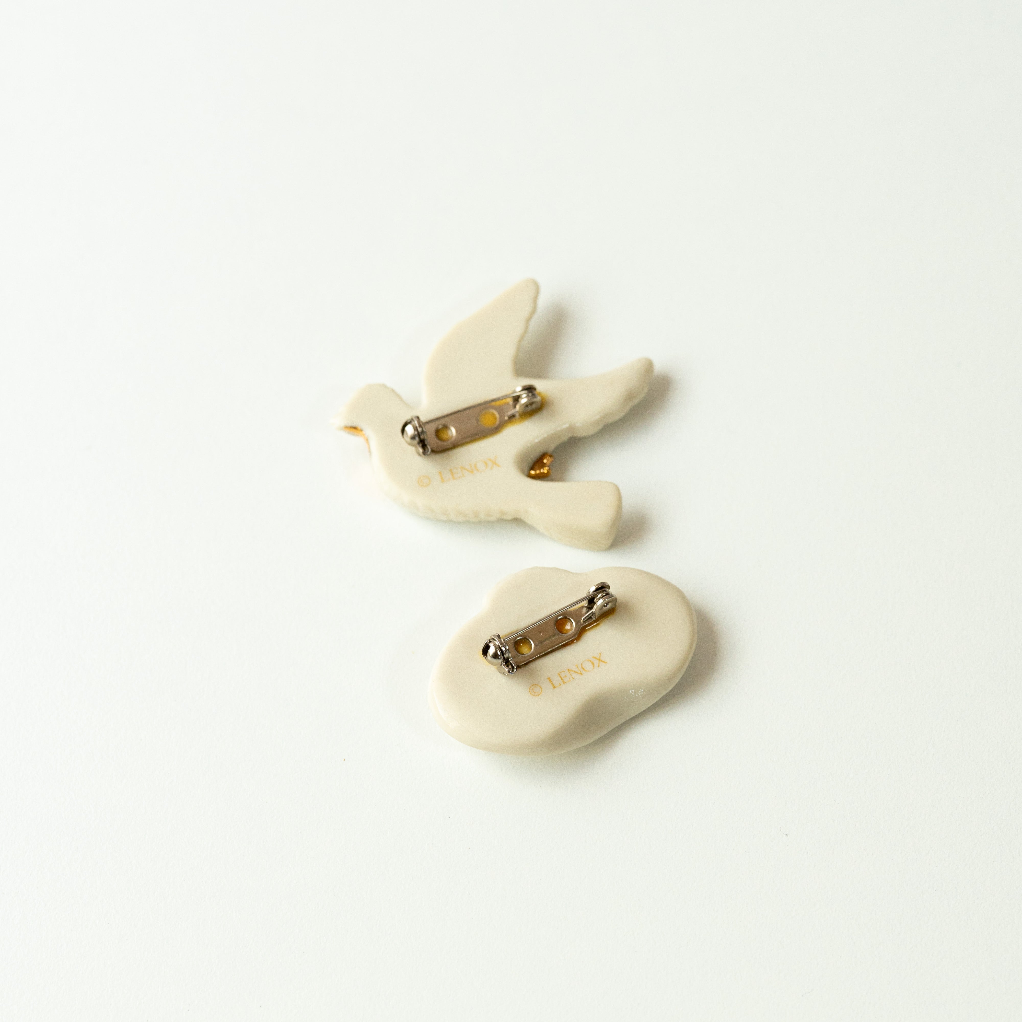 LENOX BONNET & DOVE ブローチセット