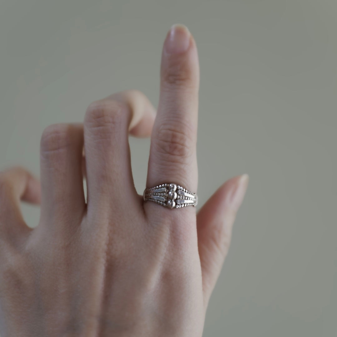 C.1900 Etruscan Revival French Silver Ring