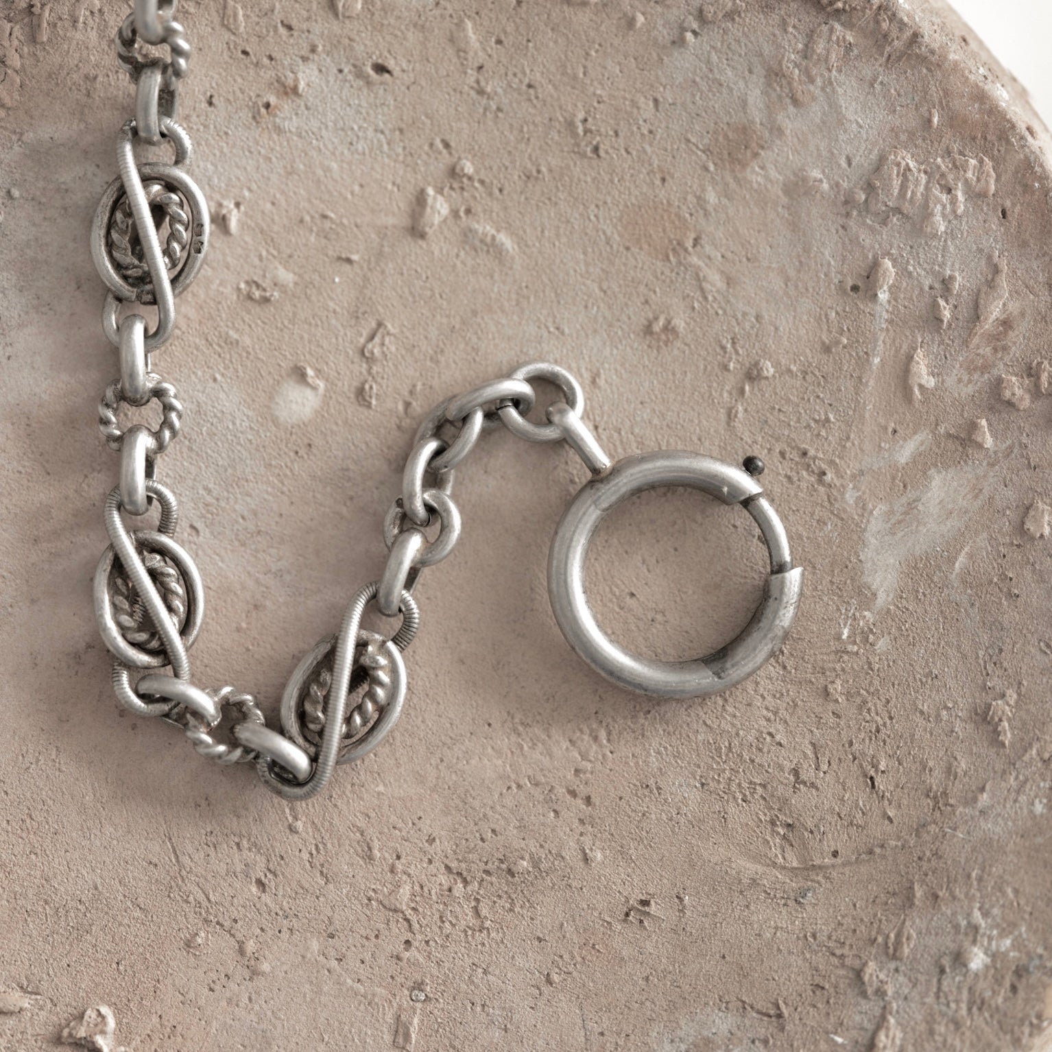 C.1890-1910|Silver Link Watch Chain Bracelet