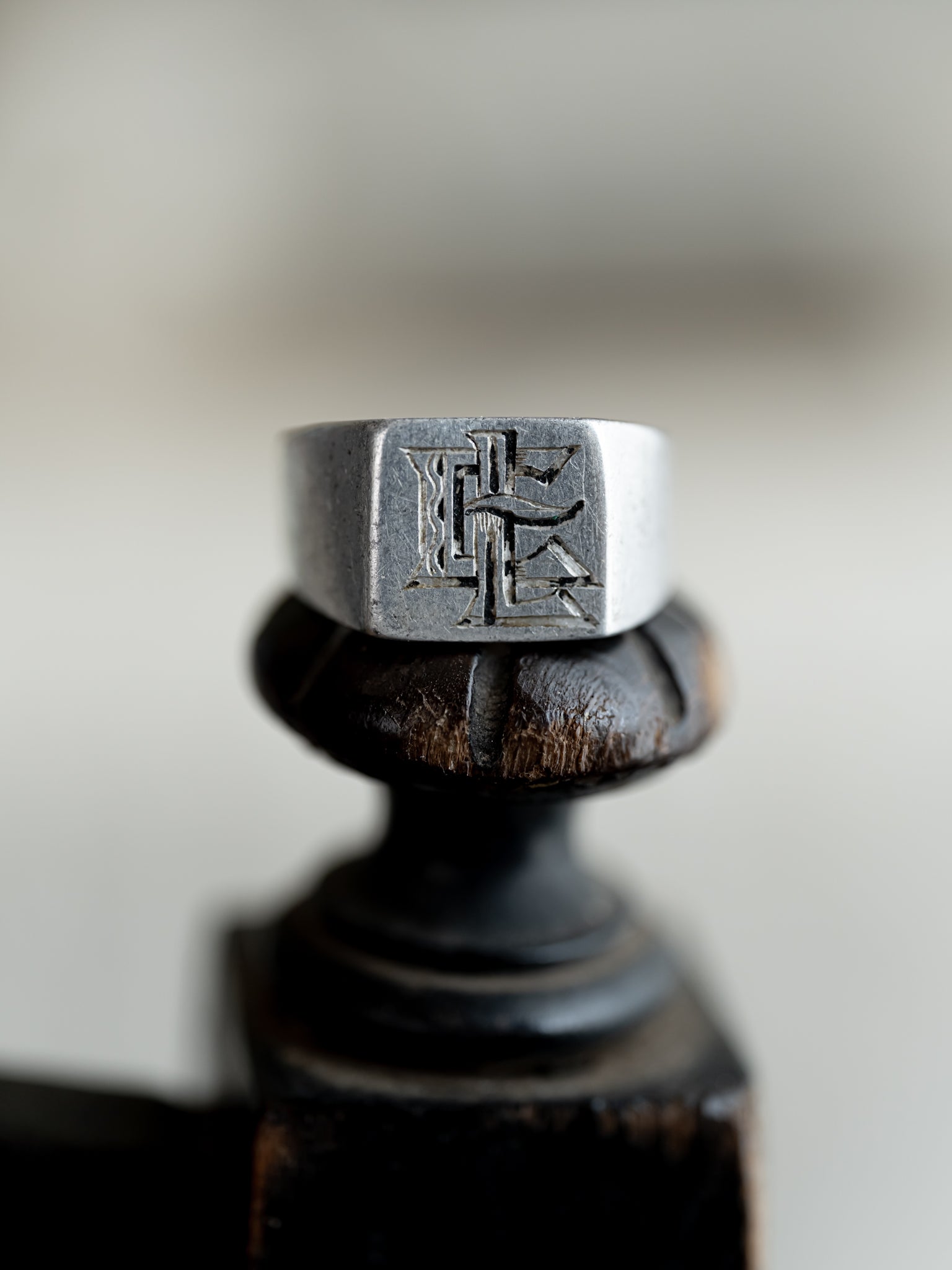 WWI "EL" モノグラム トレンチアートリング