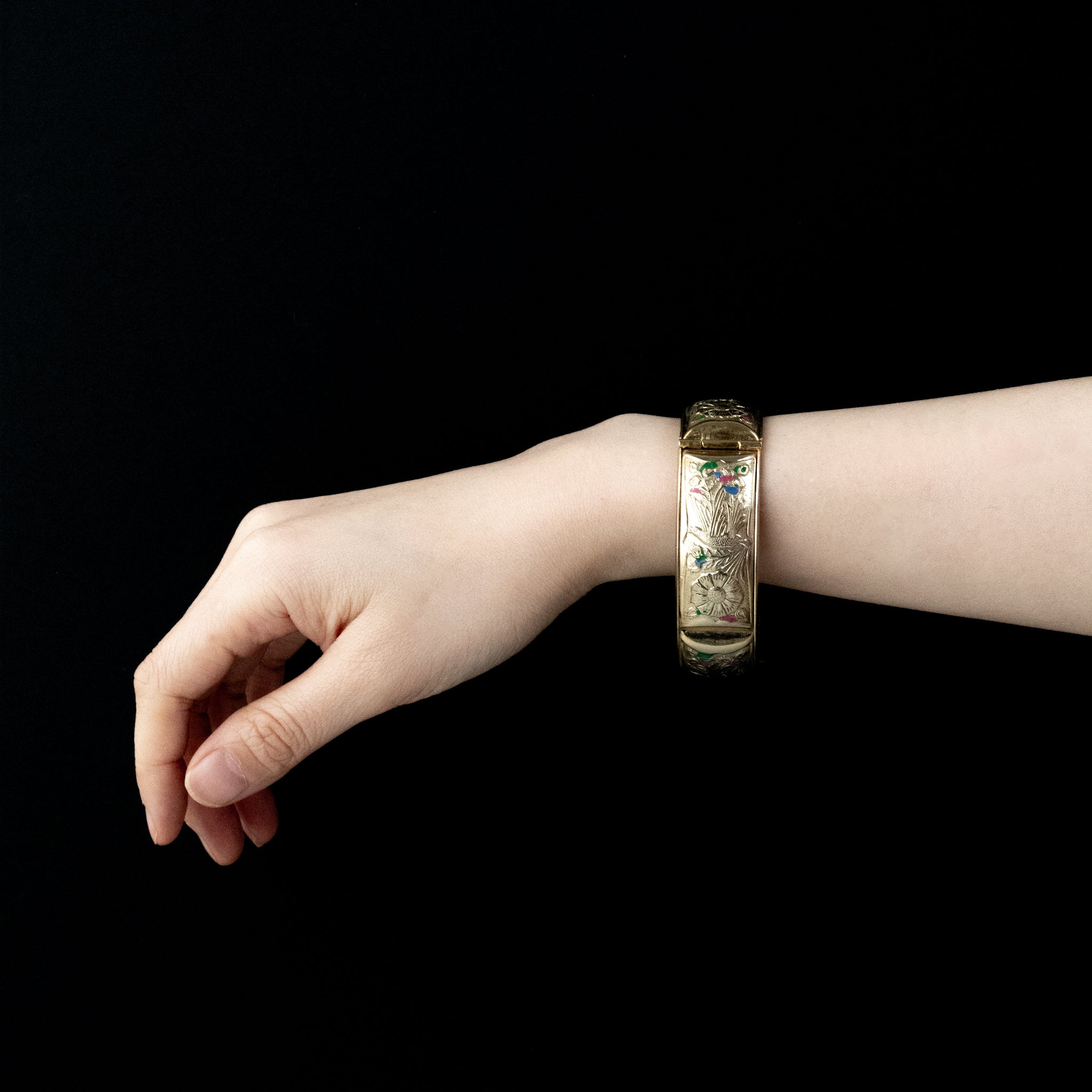 Gardenia Gold Tone Bracelet