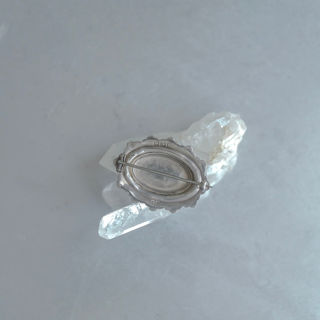 Sterling Silver Brooch with Nordic Forest Motifs