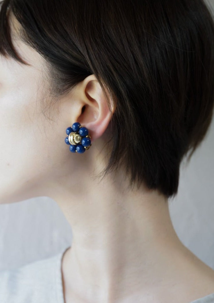 MIRIAM HASKELL DEEP BLUE EARRING<br>ミリアム・ハスケル<br> ディープブルー・イヤリング