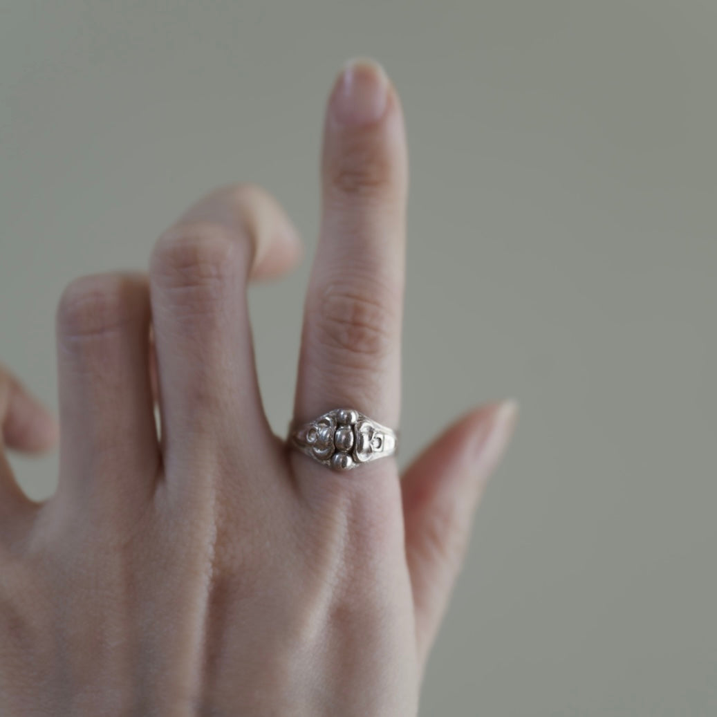 C.1900 "Bourgeon" French Silver Ring