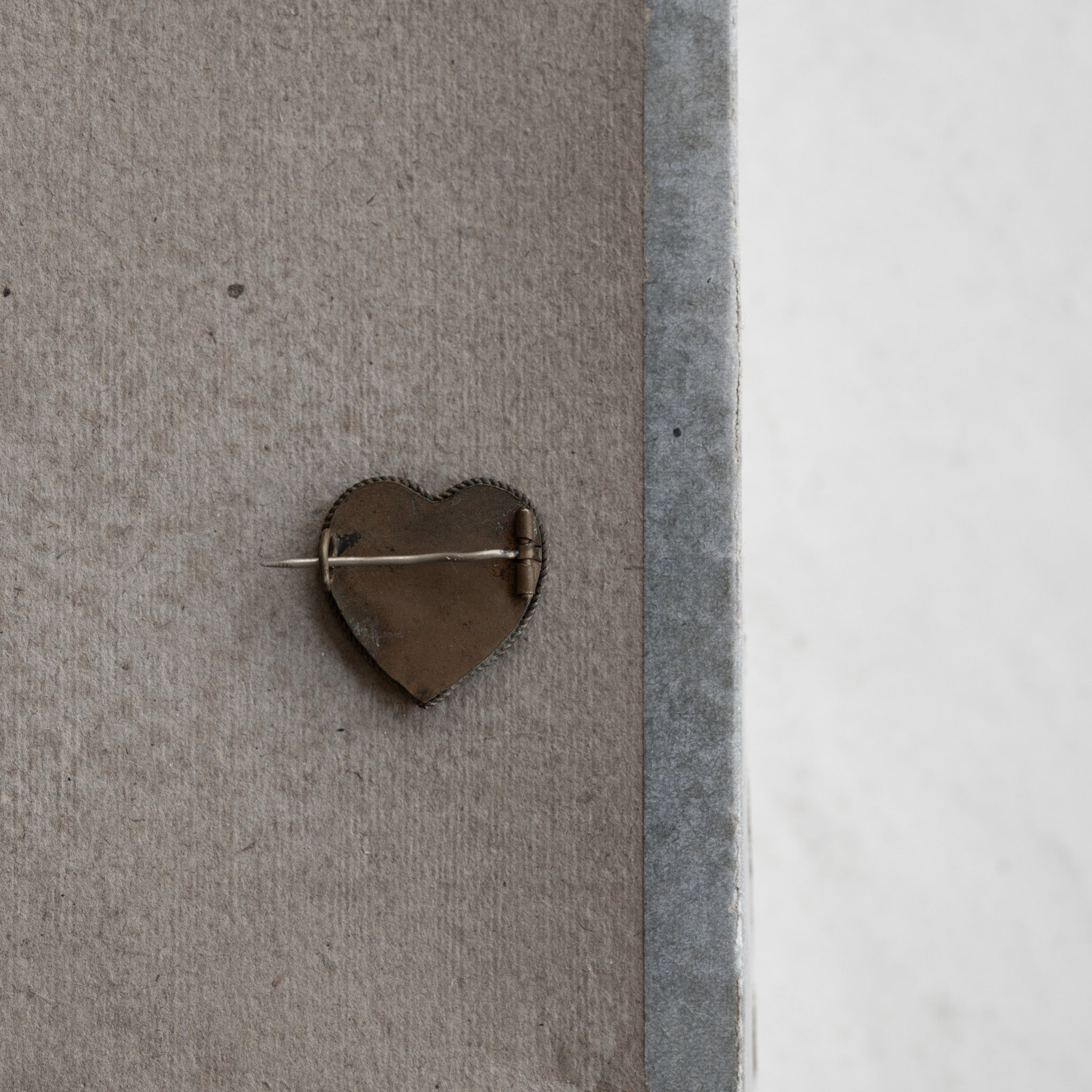 C.1920｜Micro Mosaic Little Turquoise Heart Brooch