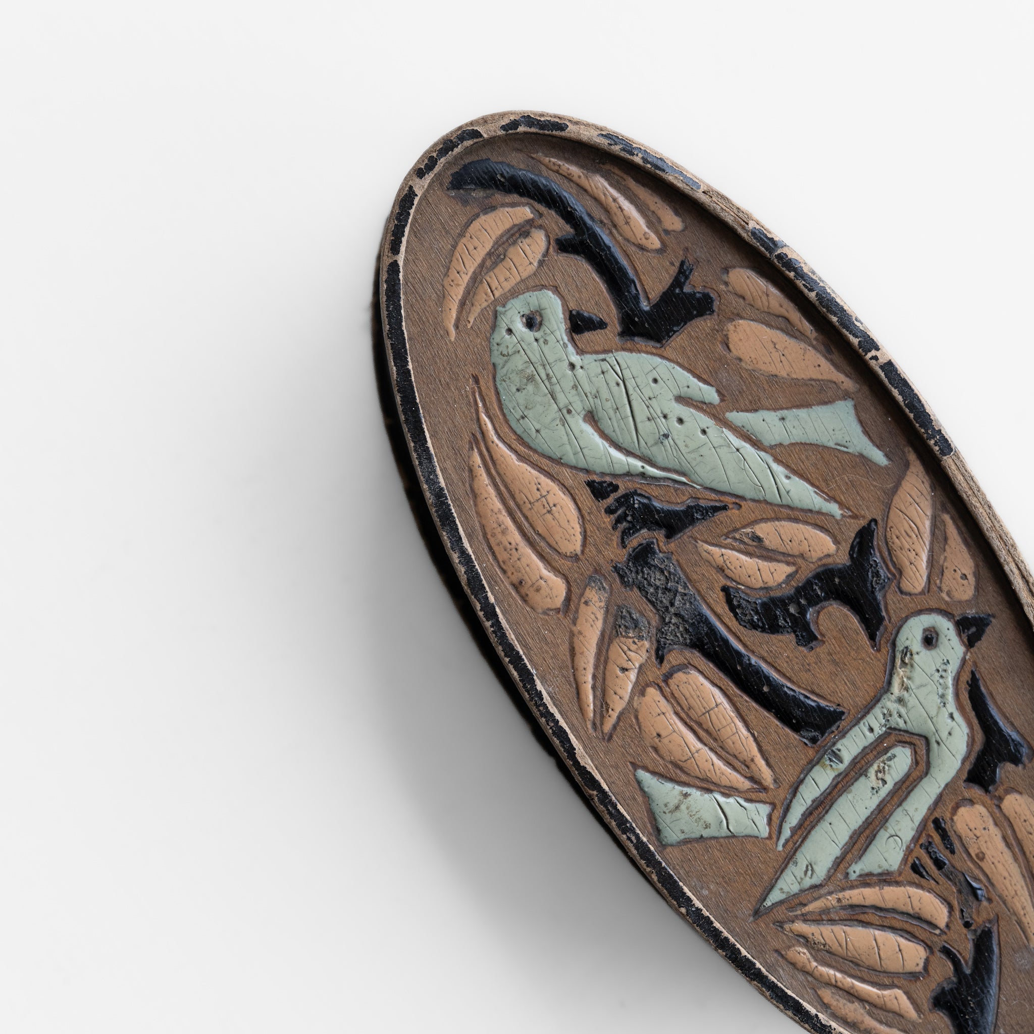 Wooden Bird Relief Paper Box｜C.1880 - 1910